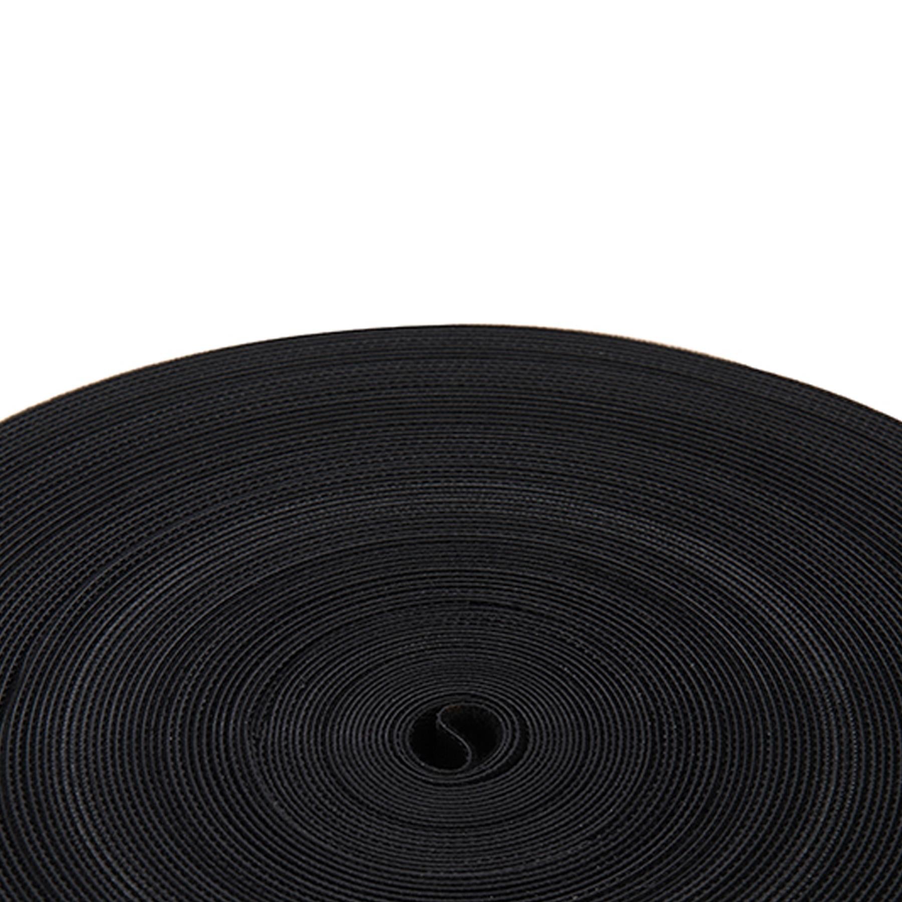 Self-Wrap Hook & Loop Tape Black - 13mm X 25M Reusable & Flexible Self-Gripping