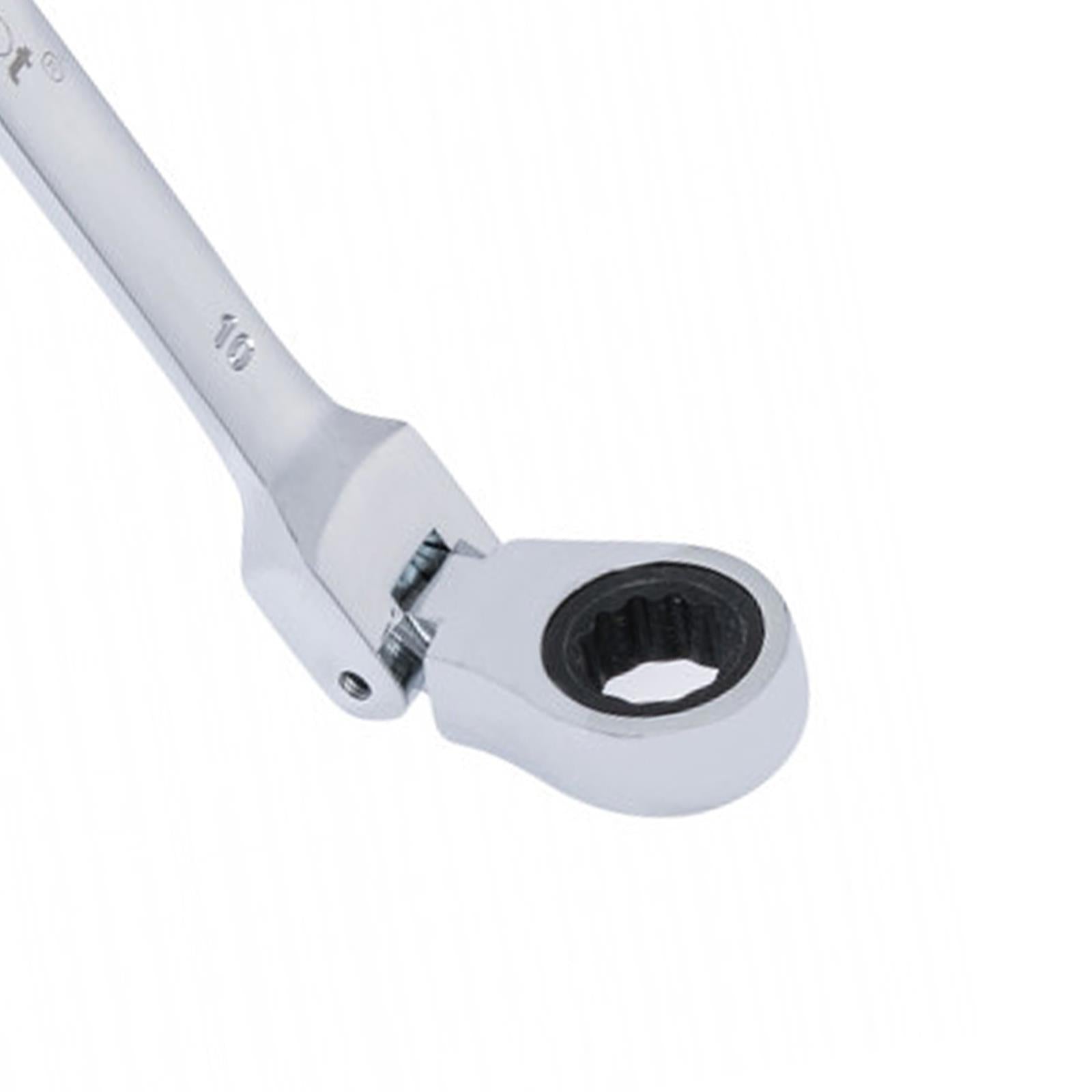 BlueSpot Ratchet Spanner Combination Flexible Head Wrench Metric 10mm