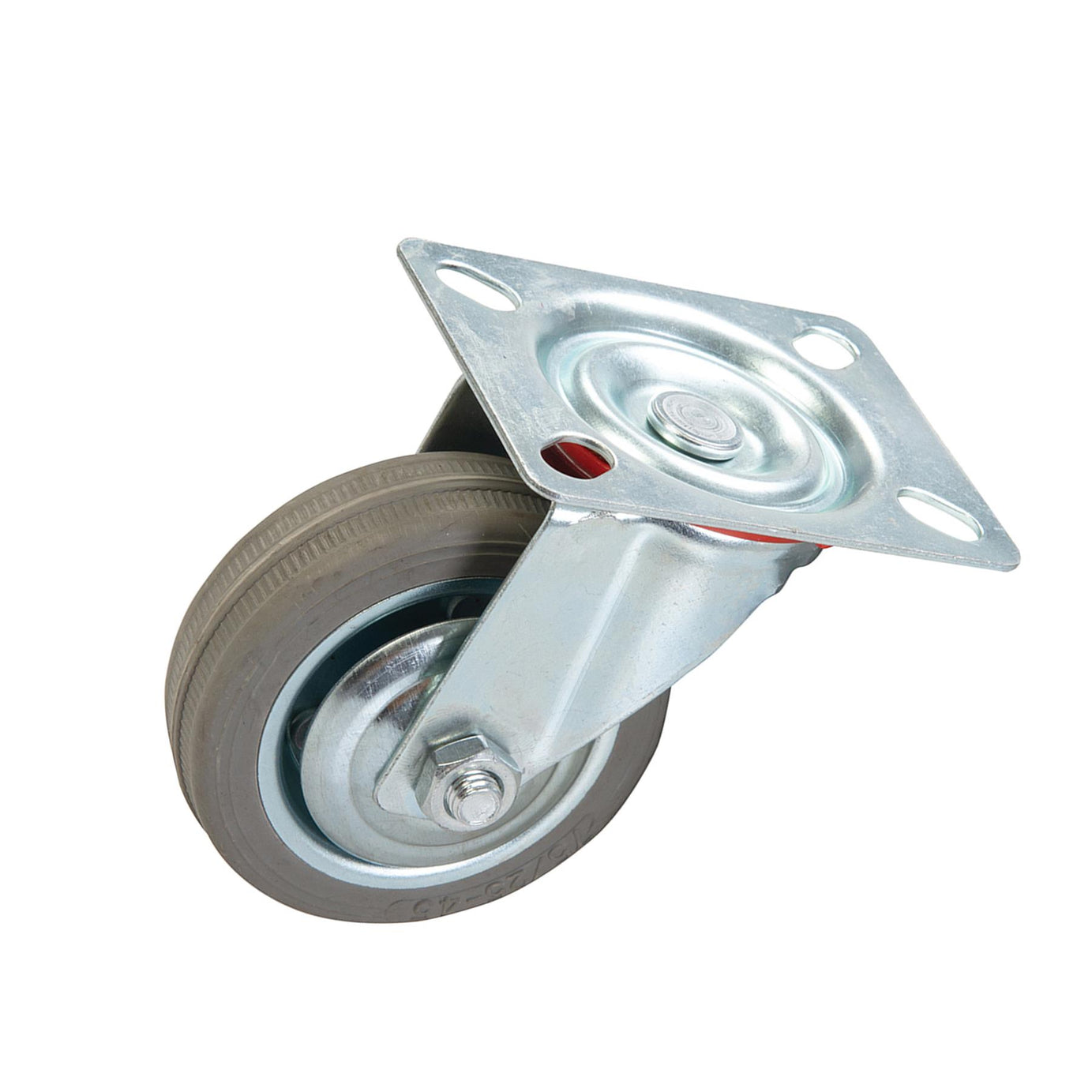 Swivel Wheel Rubber Castor - 75mm 50Kg With Non-Marking Tyre Swivel Action