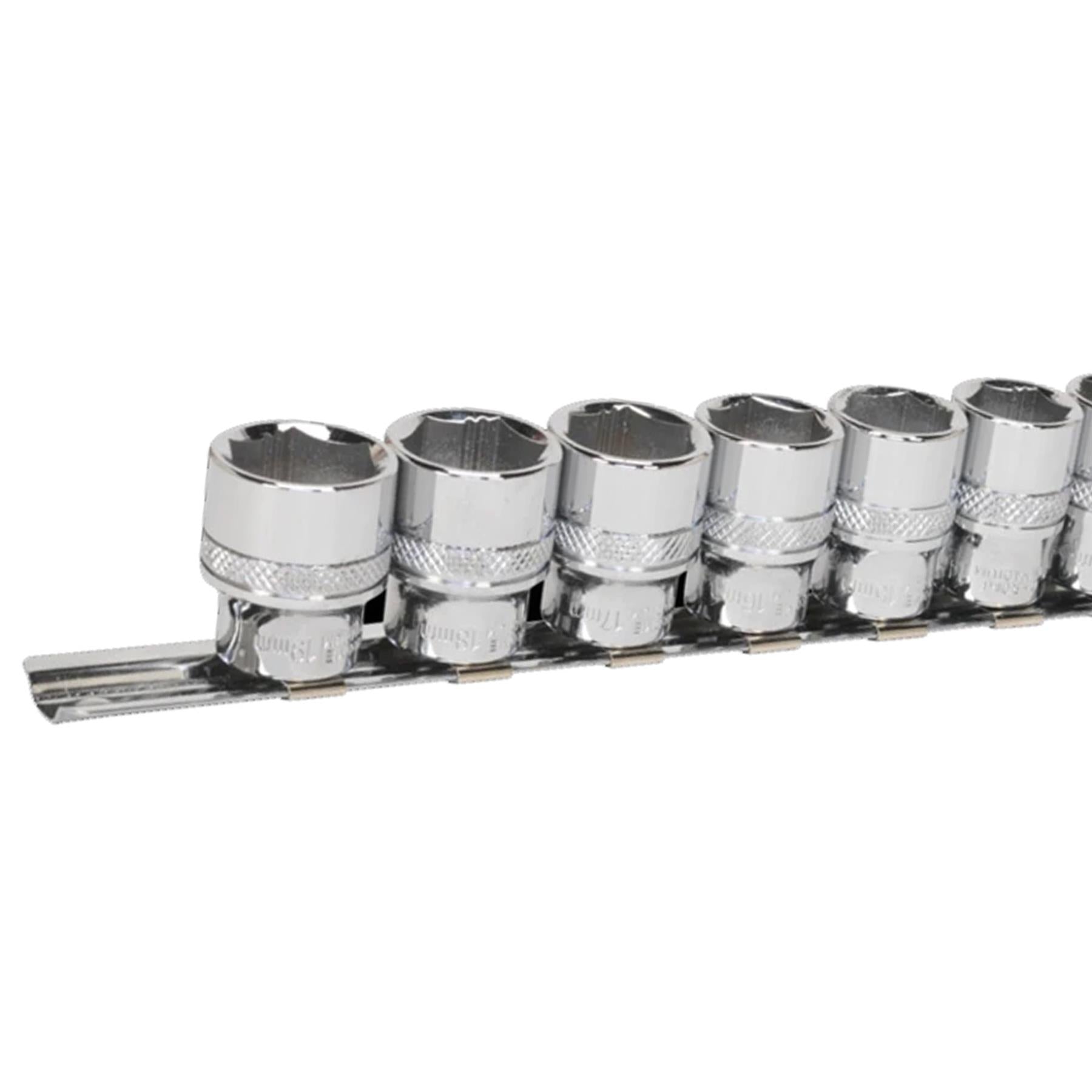 Sealey Socket Set 12pc 3/8"Sq Drive Lock-On 6pt Metric