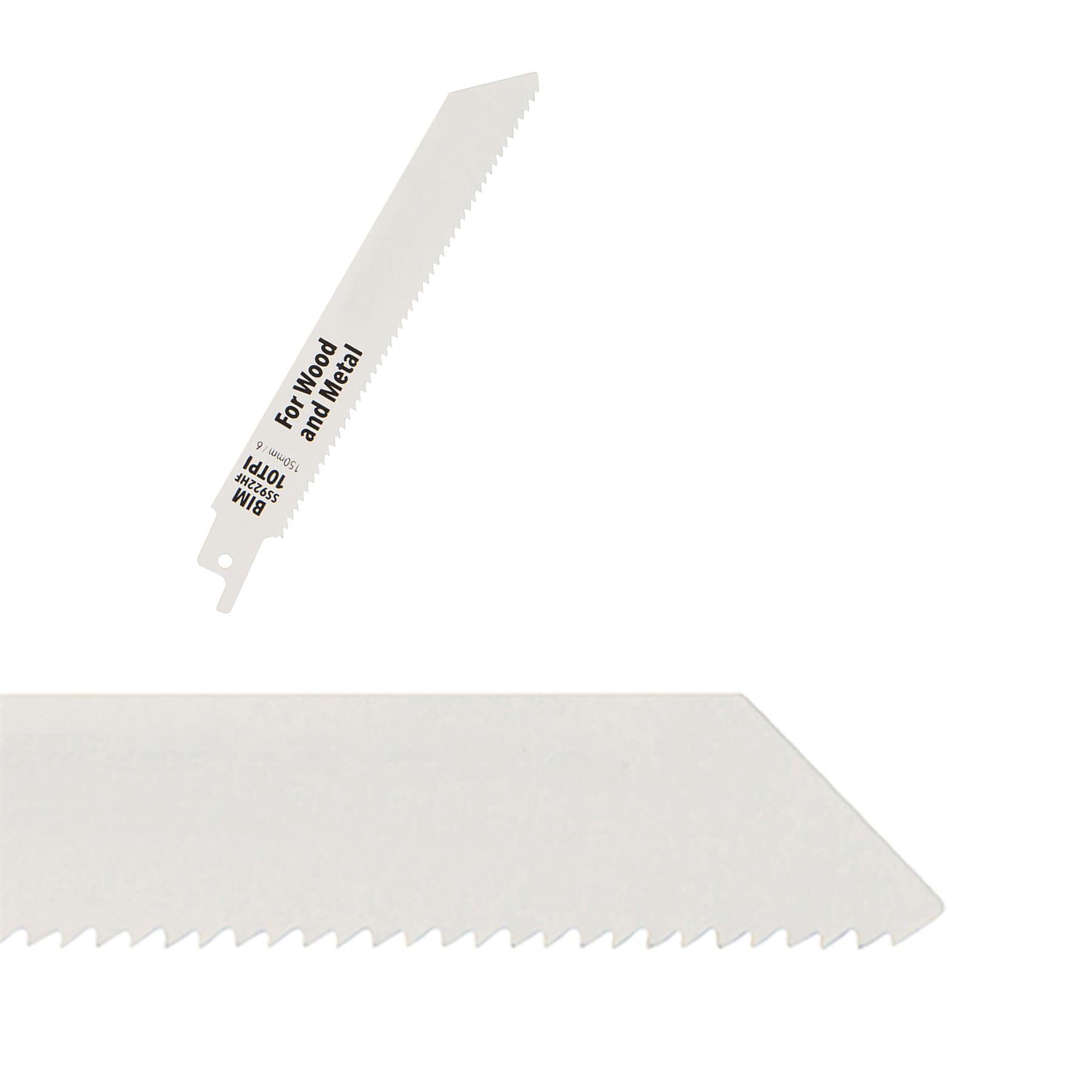 Recip Saw Blades For Wood 5Pk Hcs 10Tpi - 150mm Cutting Recipro Saw 5Pk