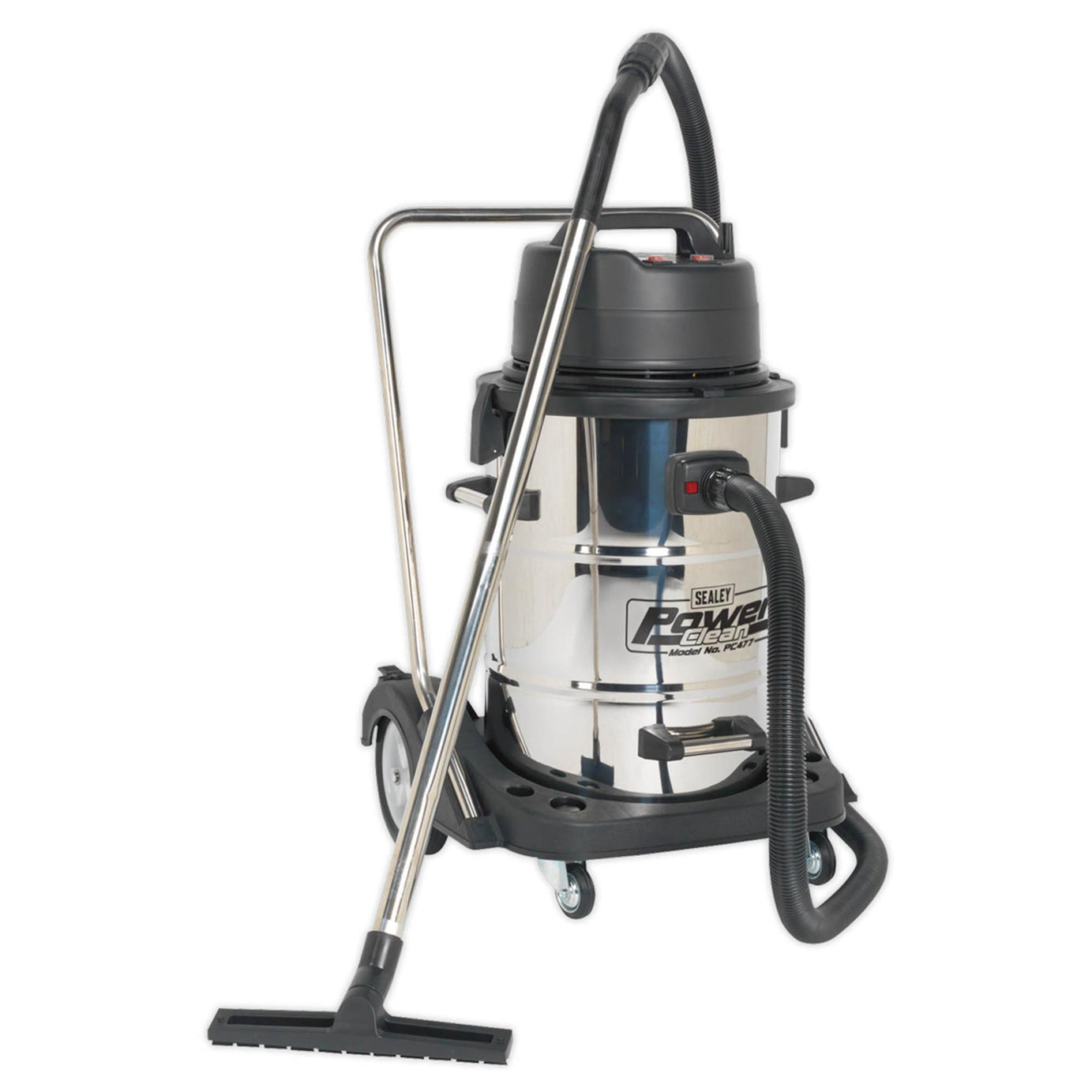 Sealey Vacuum Cleaner Ind W&D 77L Stainless 2400W Swivel Drum