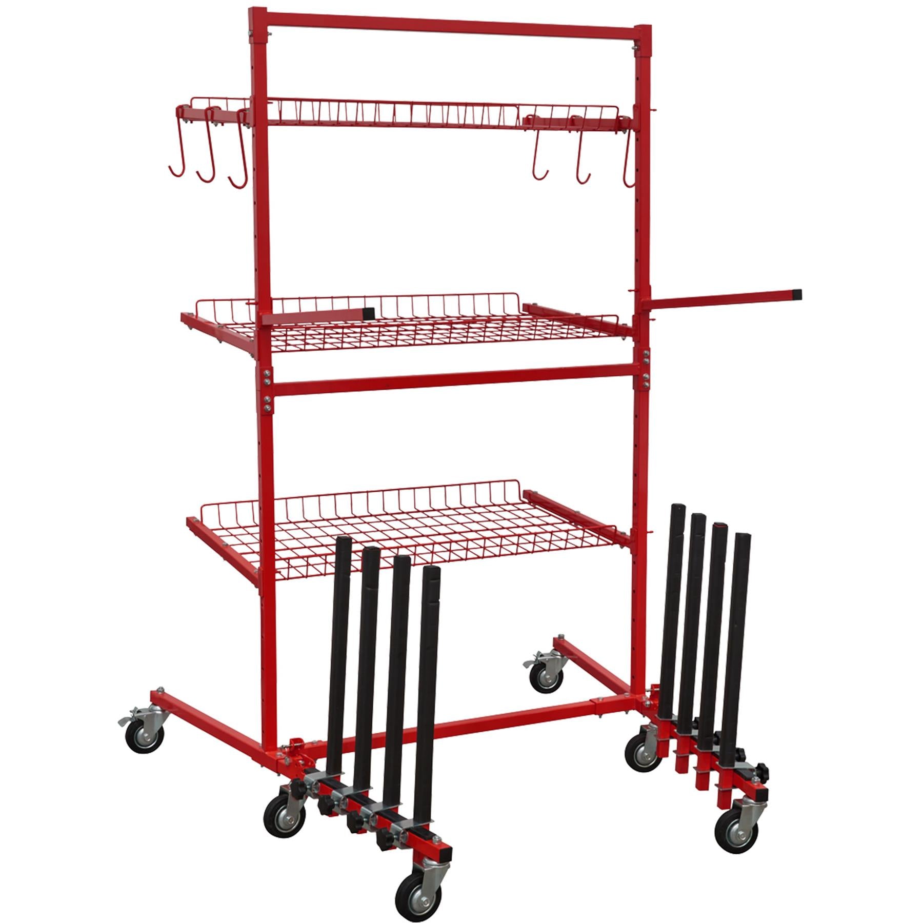 Sealey Parts Cart with Panel Train windscreens, sheet metals