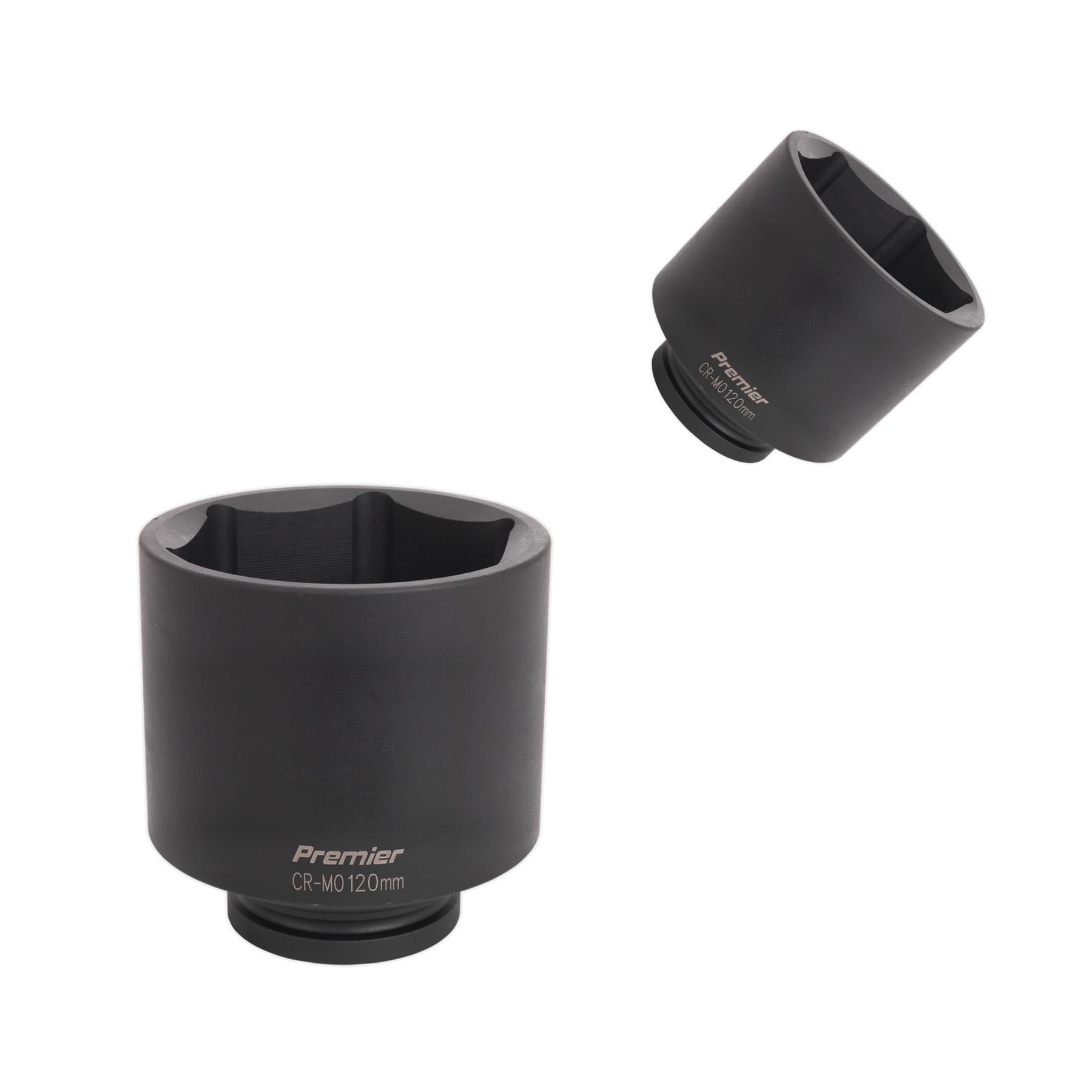 Sealey Impact Socket 120mm Deep 1"Sq Drive Chrome Molybdenum Lifetime Guarantee