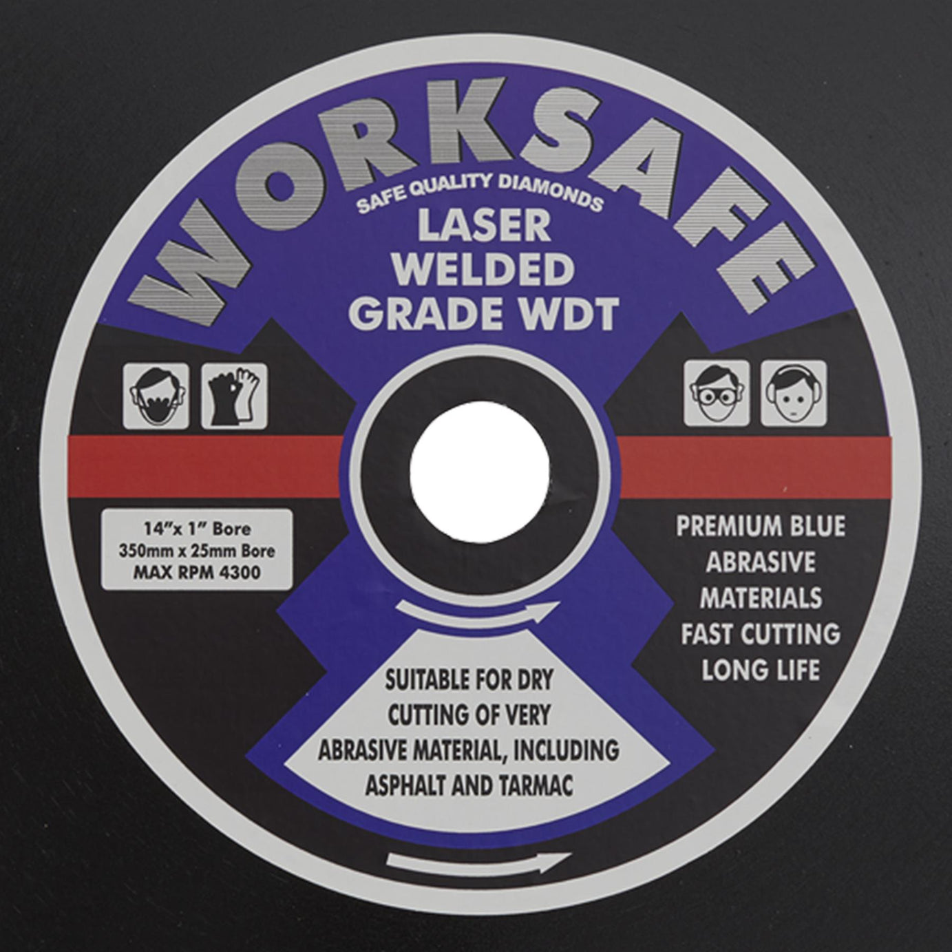 Asphalt/Tarmac Diamond Blade 350 x 25mm. Sealey