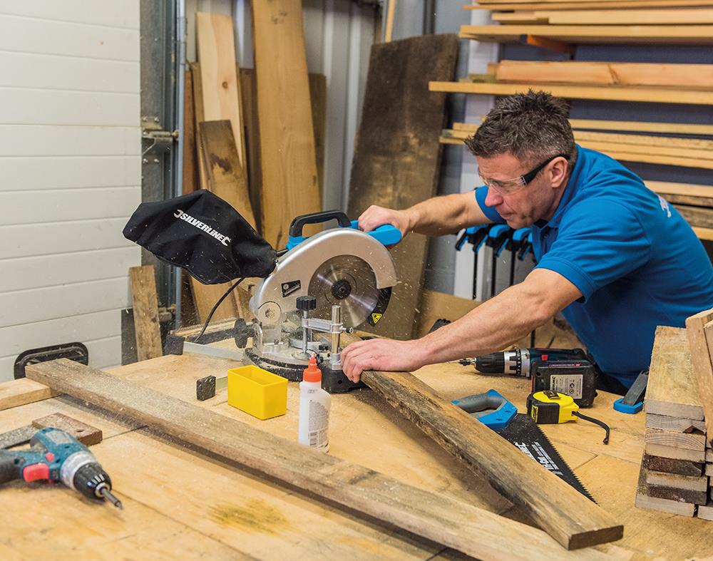 DIY 1400W Compound Mitre Saw 210mm TCT Chop Cutter Cuts Power Tool New