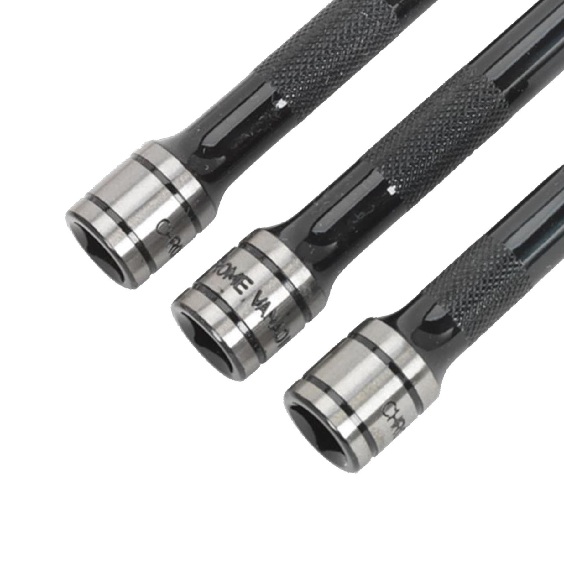 Sealey Wobble/Rigid Extension Bar Set 3pc 3/8"Sq Drive Black Series