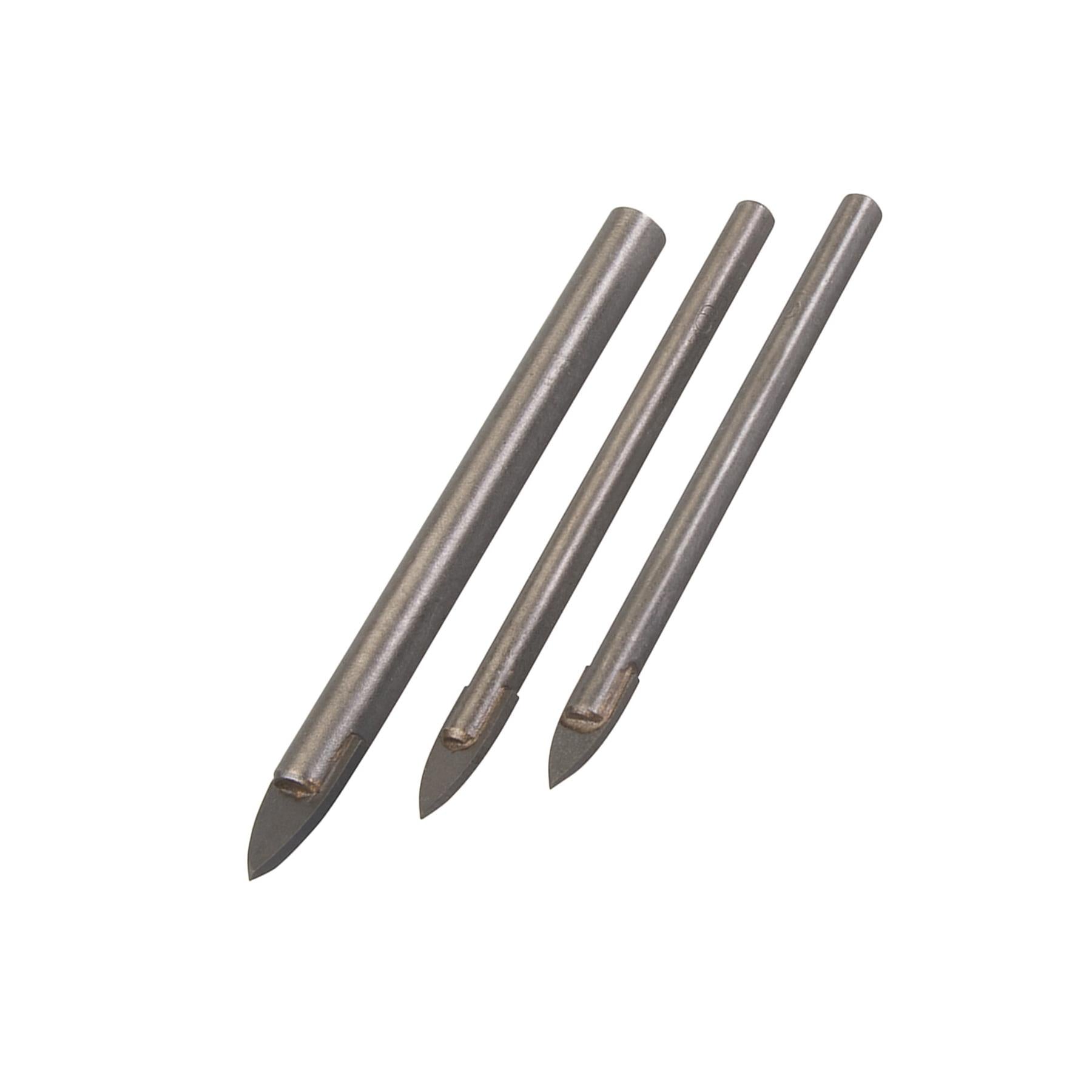 3Pce Tile And Glass Drill Bit 5, 6 & 8mm - Power Tool Accessories Quality