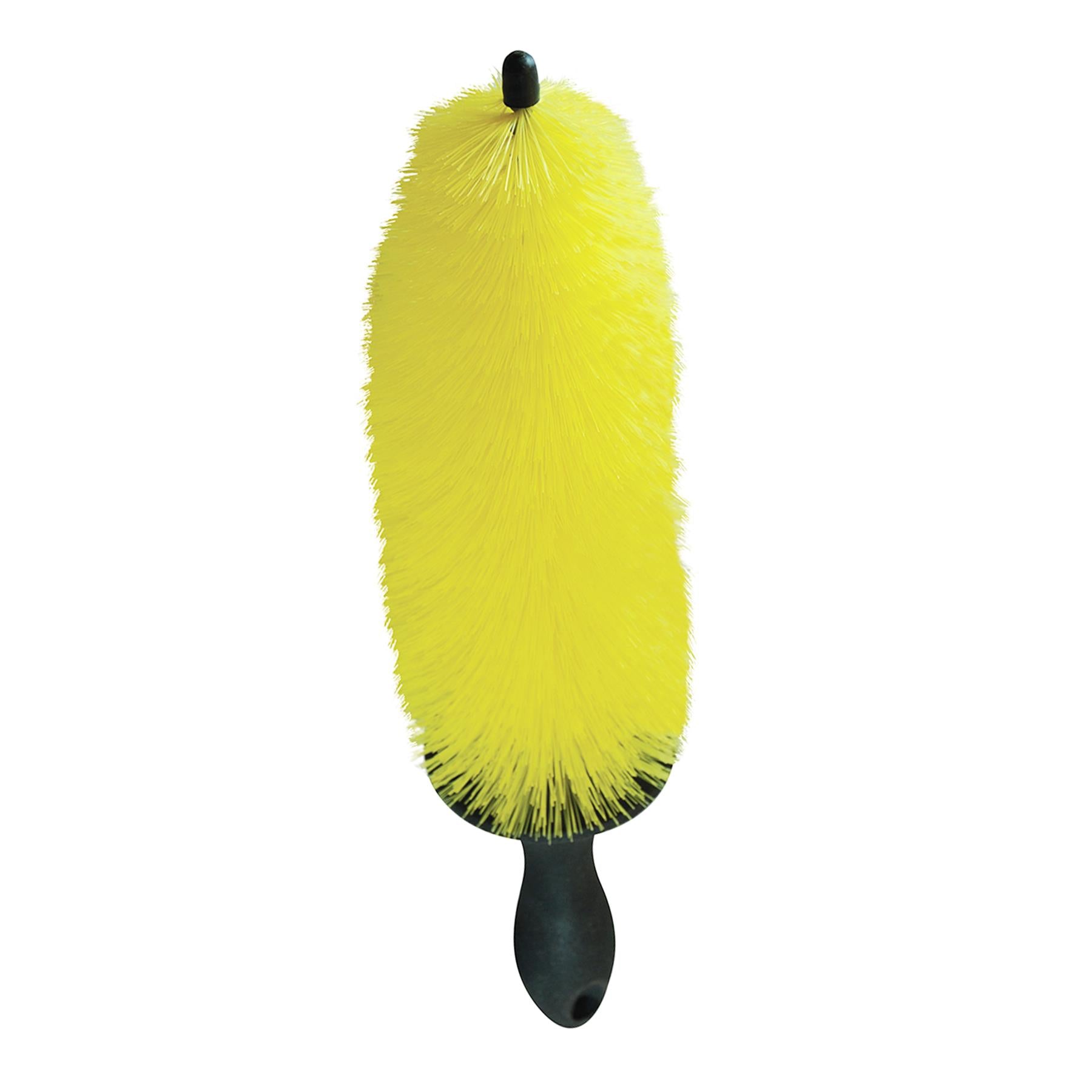 Grille & Wheel Brush - 370mm For Steel & Alloy Wheels Soft-Grip Handle