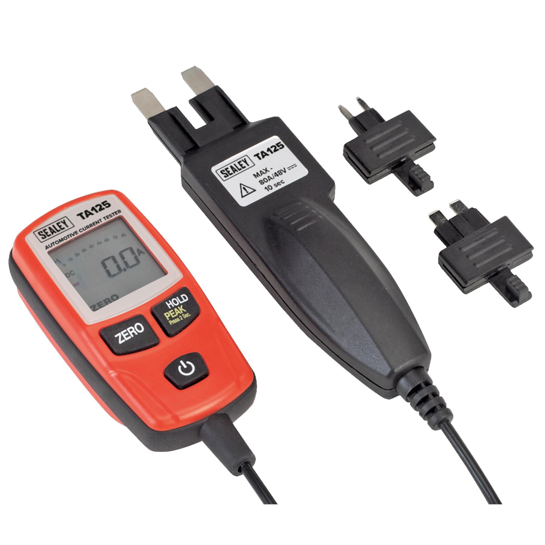 Sealey Automotive Current Tester 80A-Mini,Standard,Maxi Blade Fuses