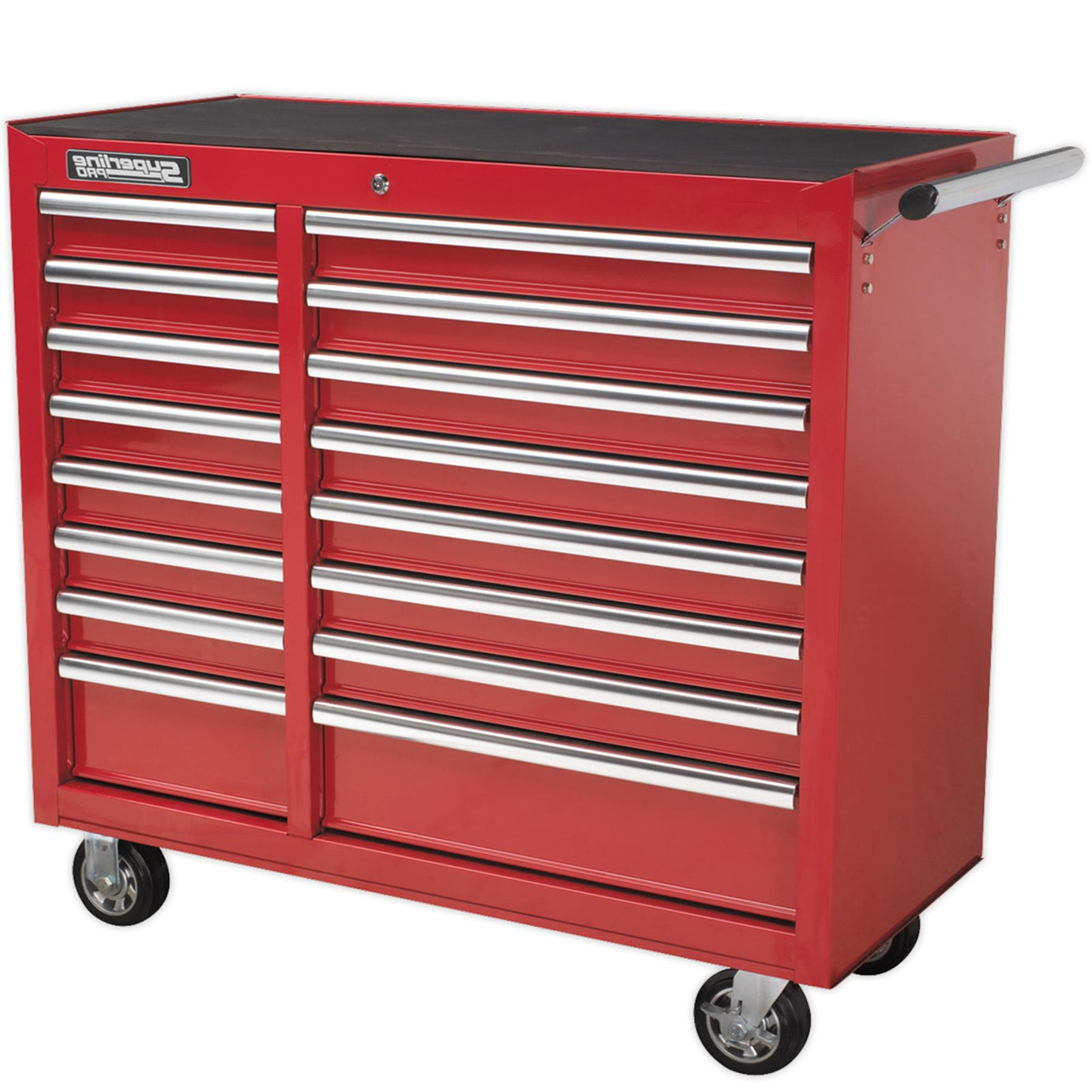 Sealey Rollcab 16 Drawer with Ball Bearing Slides Heavy-Duty - Red