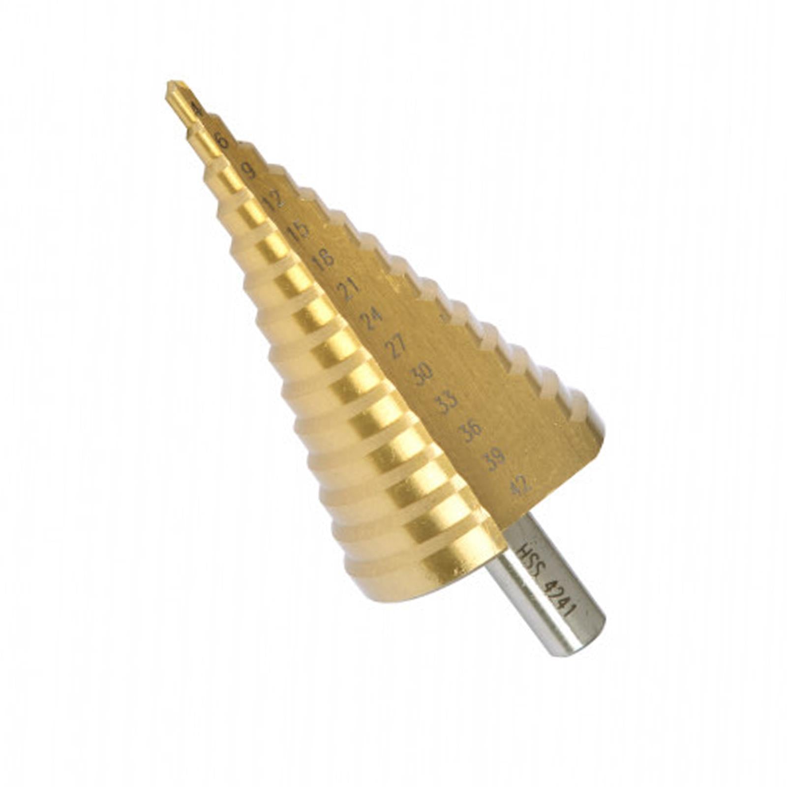 BlueSpot Step Drill HSS Steel Titanium Cone Bit Hole Metal Cutter Tool 4 - 42mm New