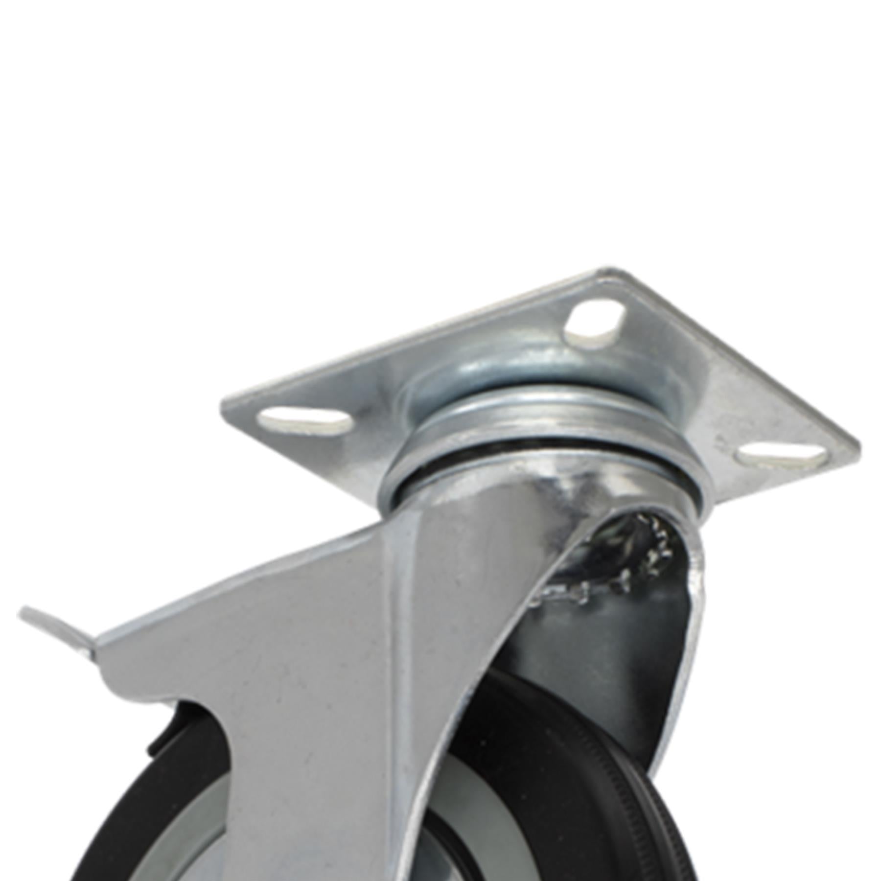 Sealey Castor Wheel Swivel Plate with Brake 125mm