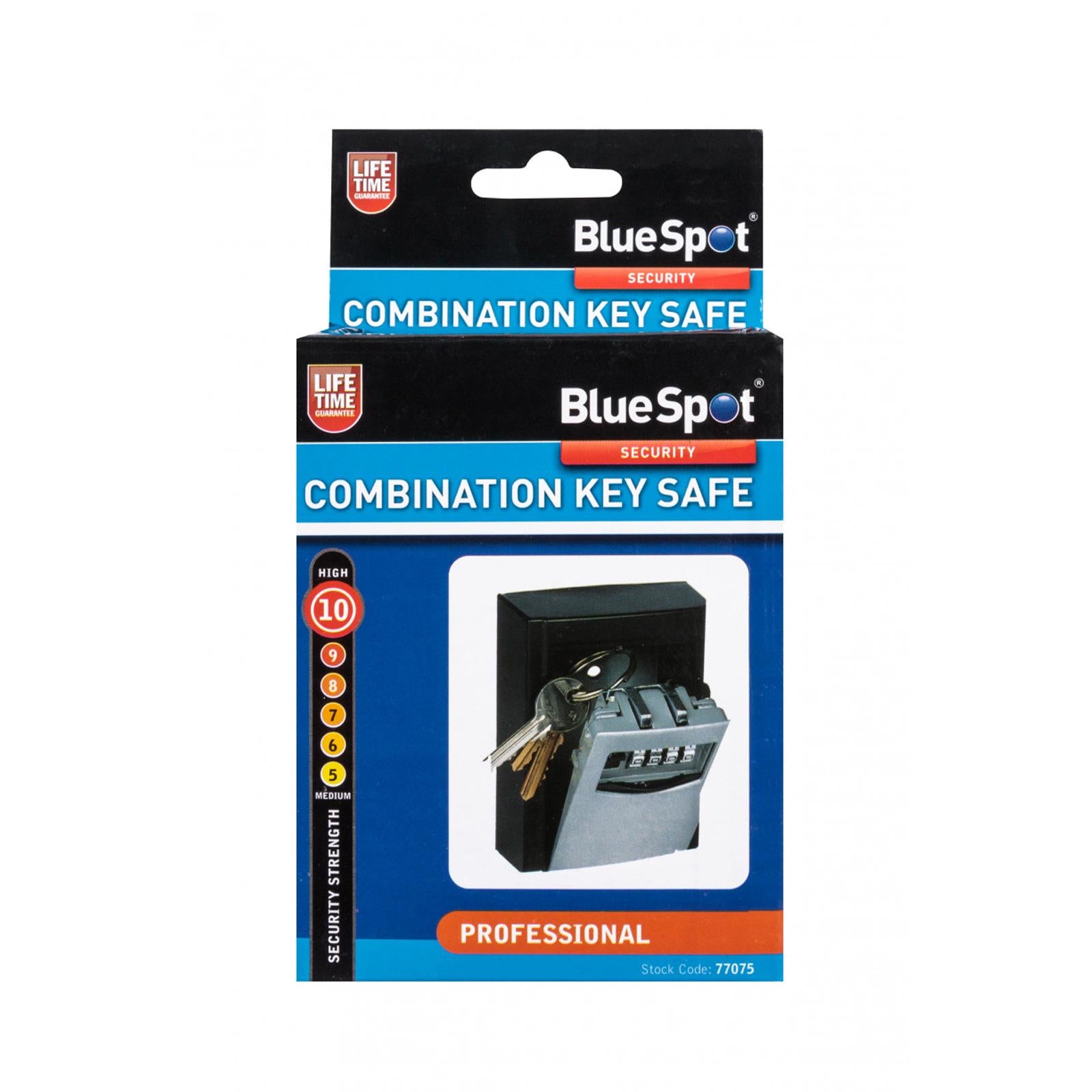 BlueSpot Combination Key Safe Drill Holes For Wall Mounted New SS Lock