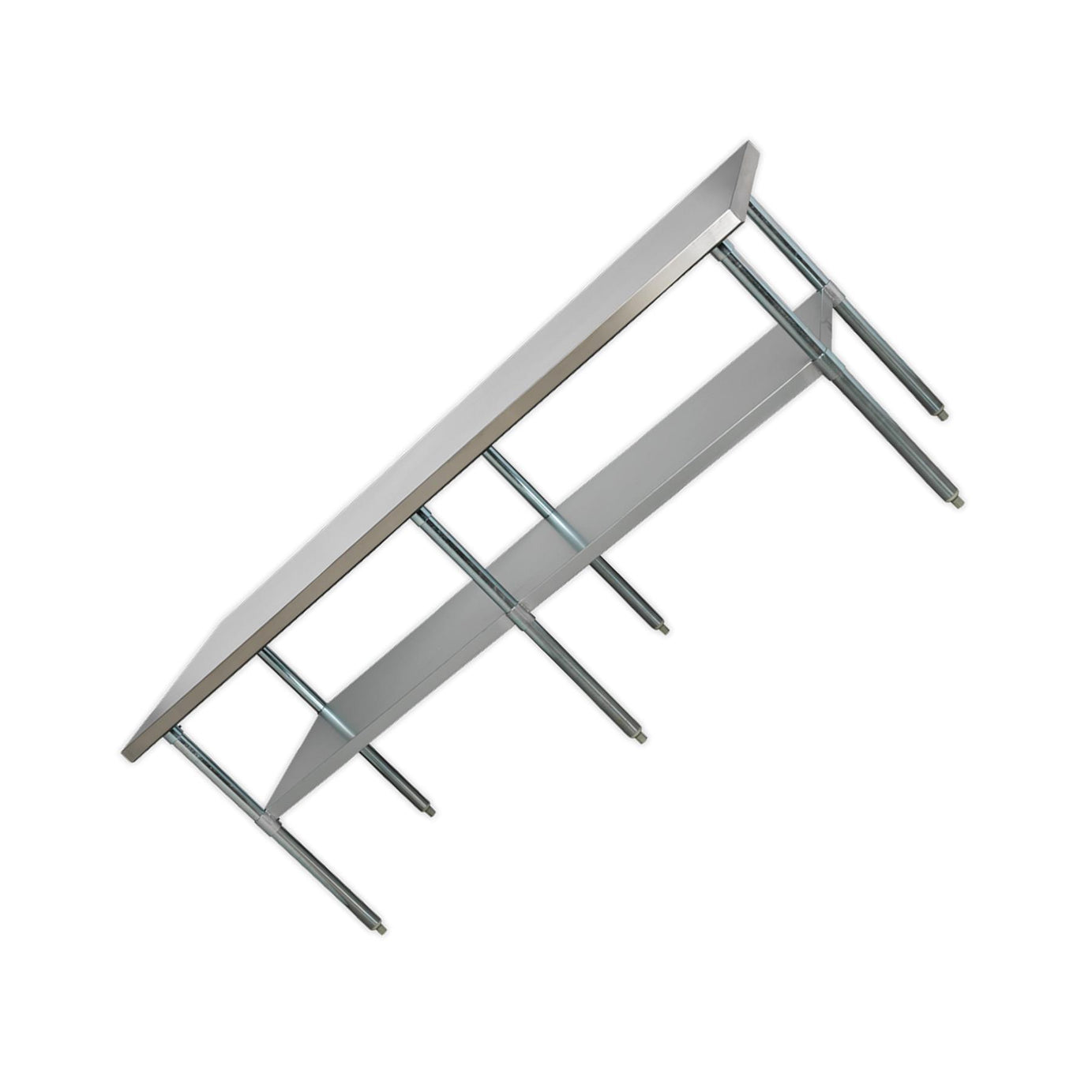 Sealey Stainless Steel Workbench 2.1m Storage Space Adjustable Feet