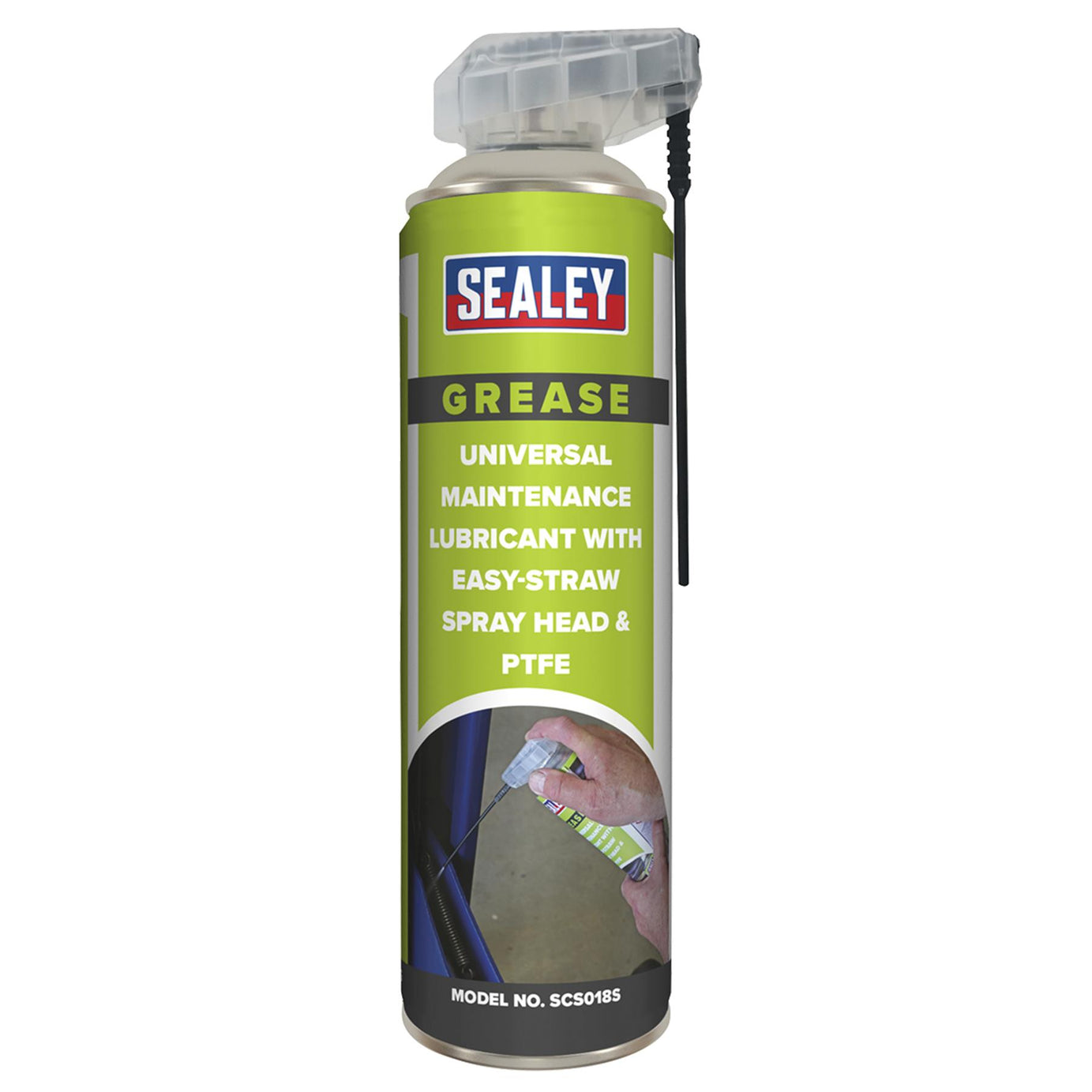 Sealey Maintenance Lube Easy-Straw Spray Head & PTFE 500ml Single