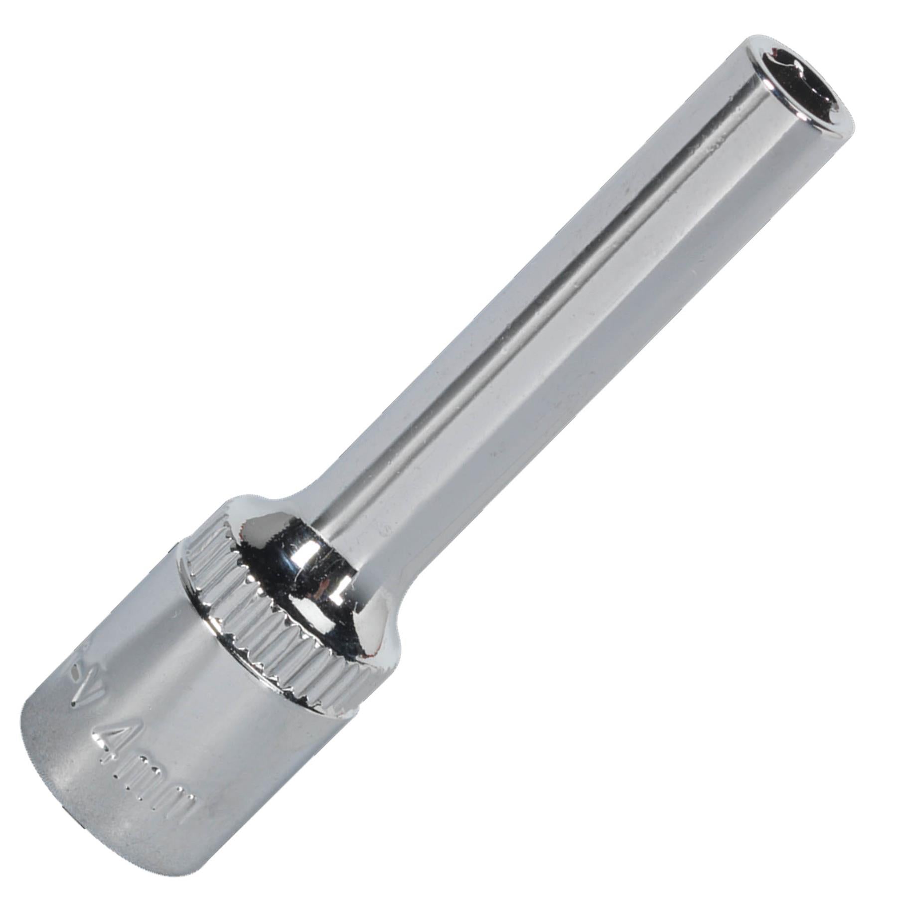 Sealey WallDrive Socket 4mm Deep 1/4"Sq Drive Fully Polished