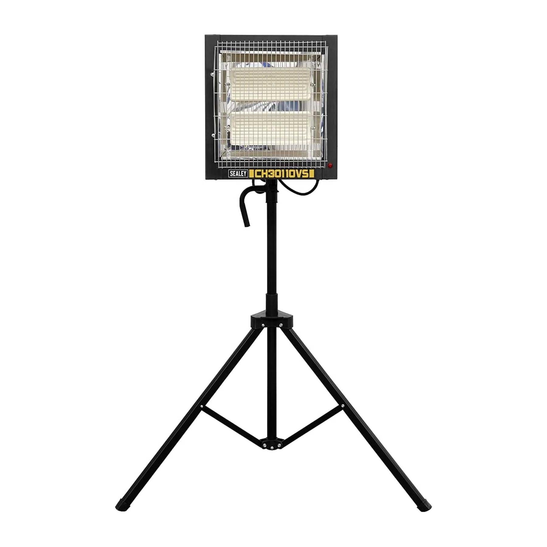 Sealey Ceramic Heater with Telescopic Tripod Stand 1.2/2.4kW - 110V