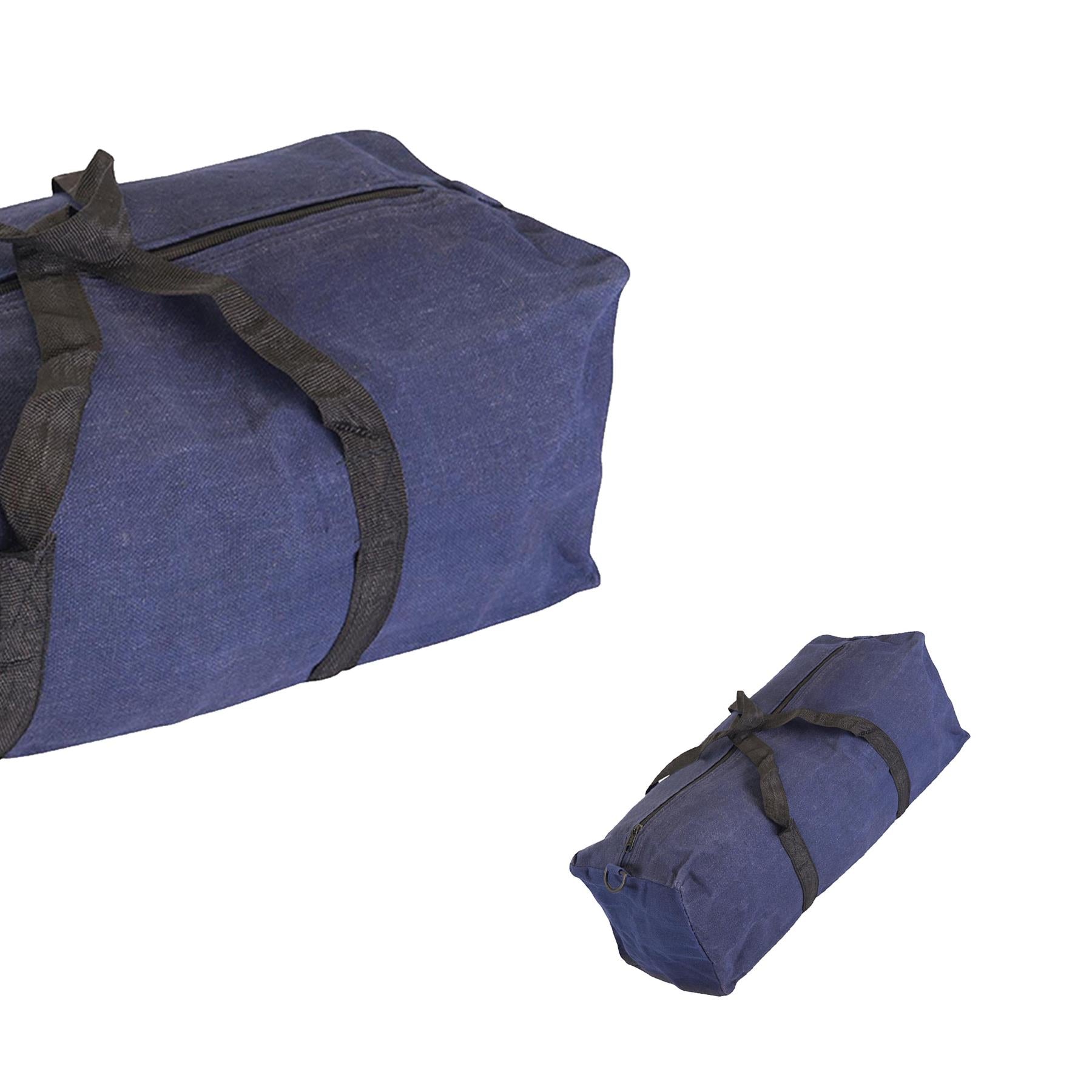 Heavy Duty Cotton Canvas Tool Bag Strong Handles Zip 3 Sizes 460mm