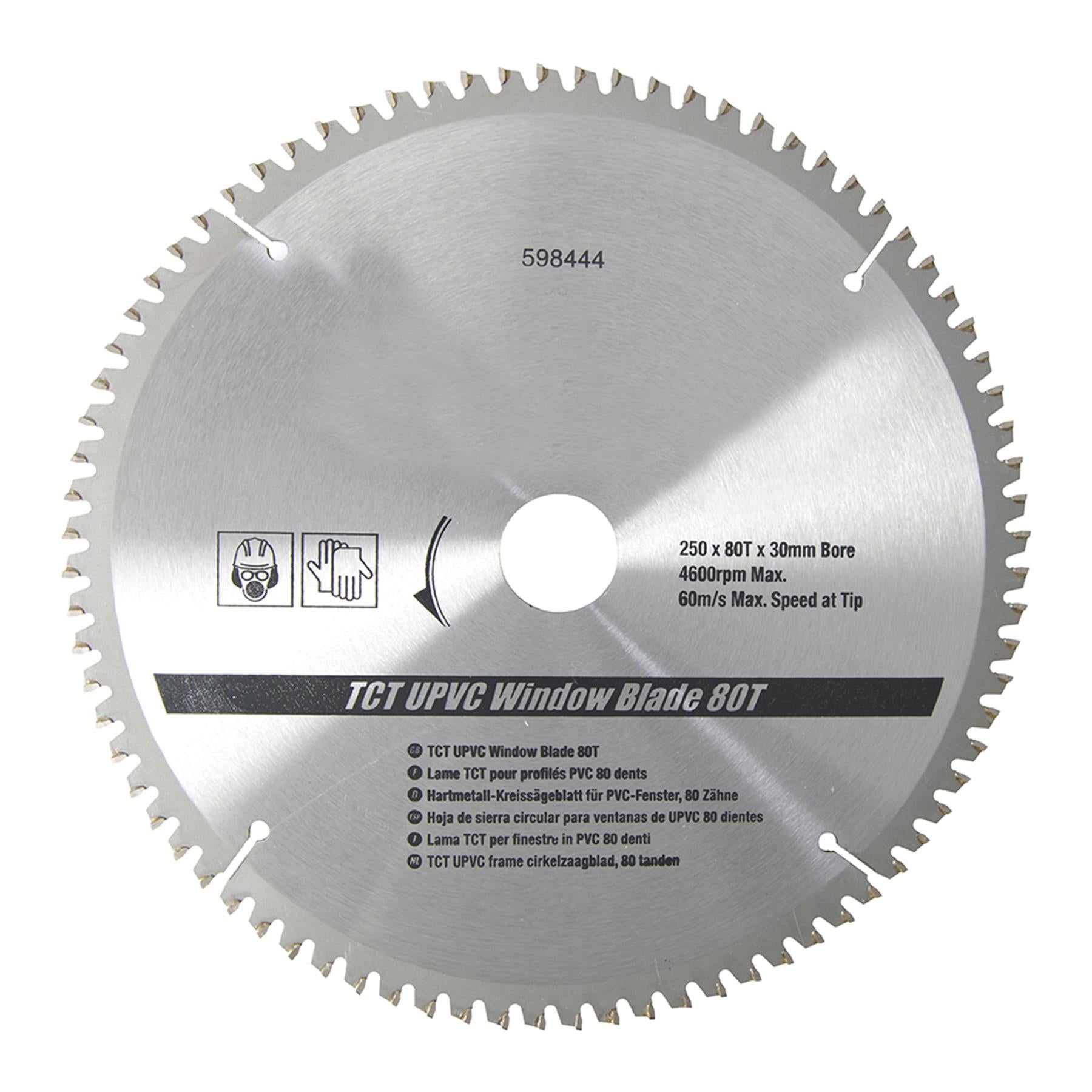 TCT Upvc Window Chop Mitre Saw Blade 80T 250 X 30mm Rings 25 20 16 mm Alloy