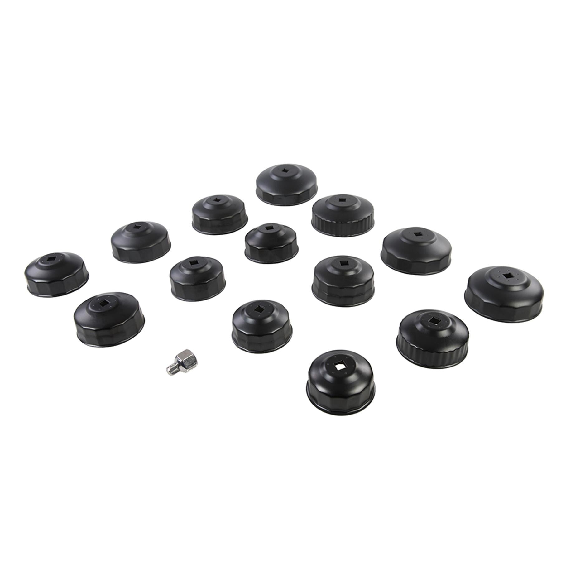 Oil Filter Wrench Set 15Pc 65 - 93mm With Anti Rust Electro Black Oxide Finish