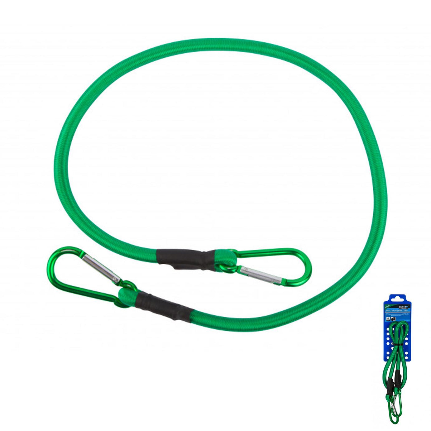 BlueSpot Bungee Straps Cords With Carabineer Hook Cord 90cm 1 Yard Long