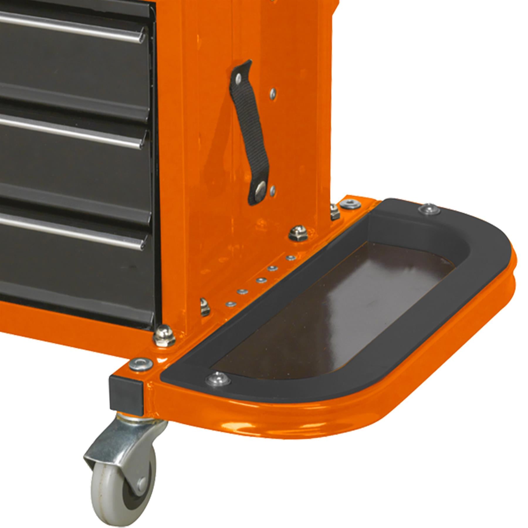 Sealey Mechanic's Utility Seat & Toolbox - Orange