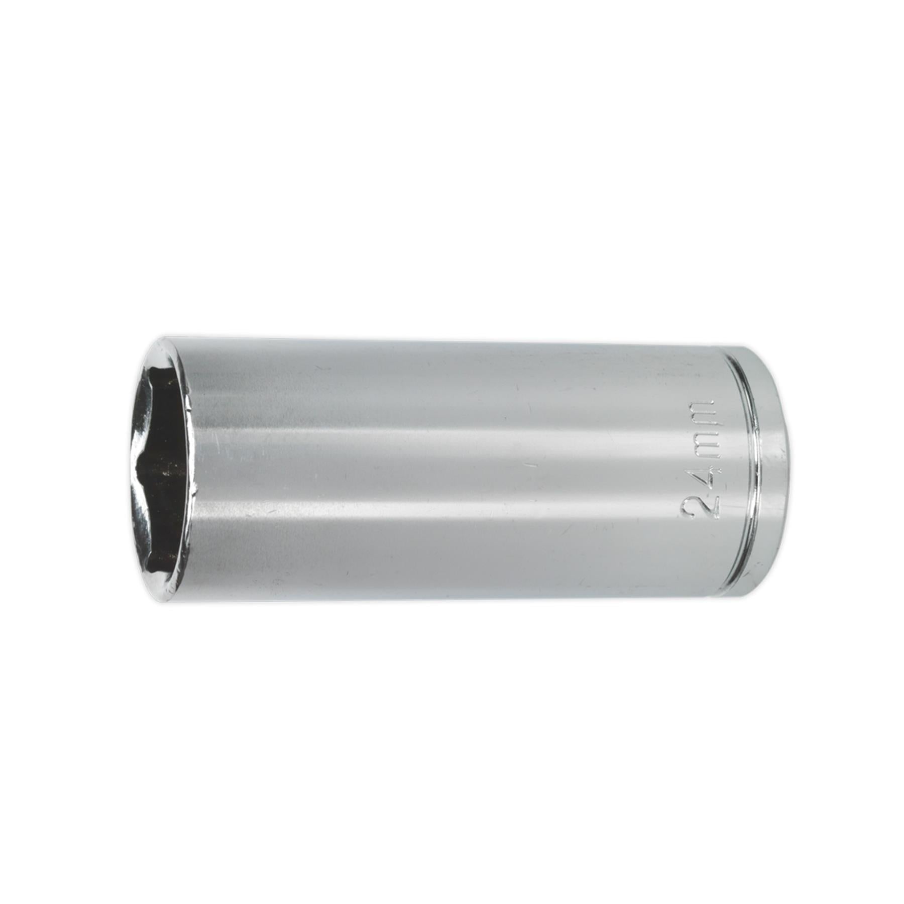 Sealey WallDrive Socket 24mm Deep 1/2"Sq Drive