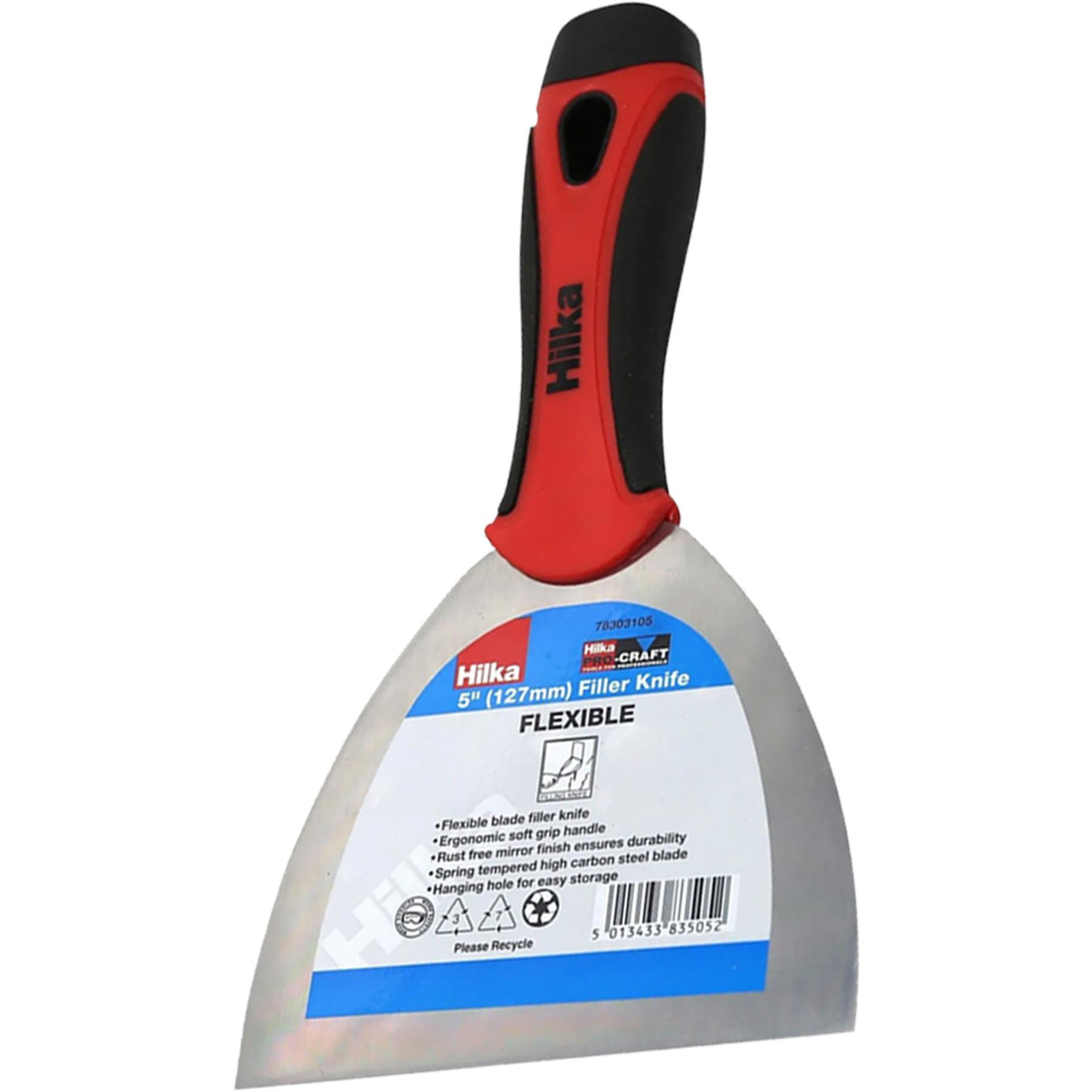 4", 5" & 6" Filling Knife Taping Jointing Scraper Spatula,Flexible,SoftGrip Hand Tool Set