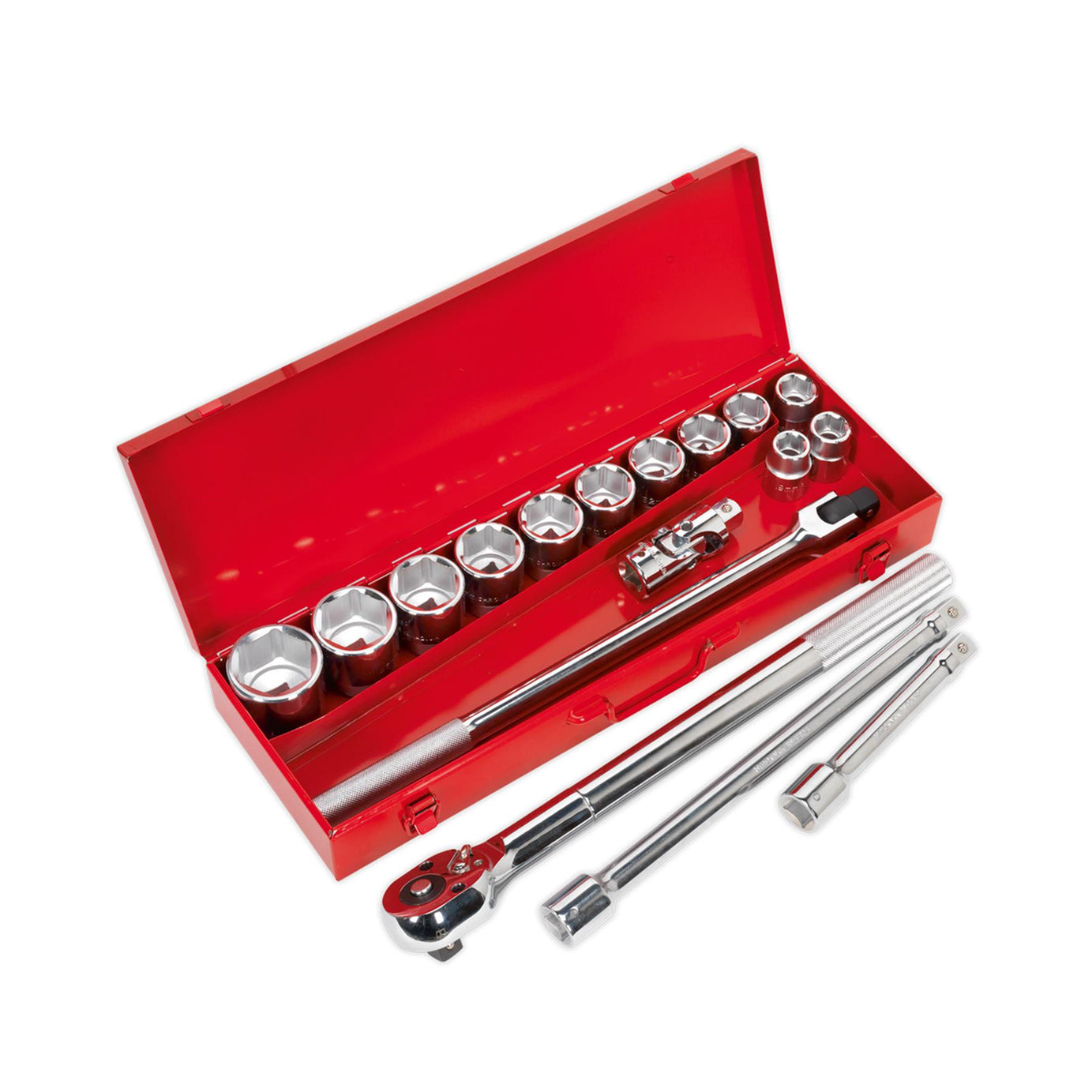 Sealey Socket Set 17pc 3/4"Sq Drive WallDrive Metric Chrome Vanadium Steel