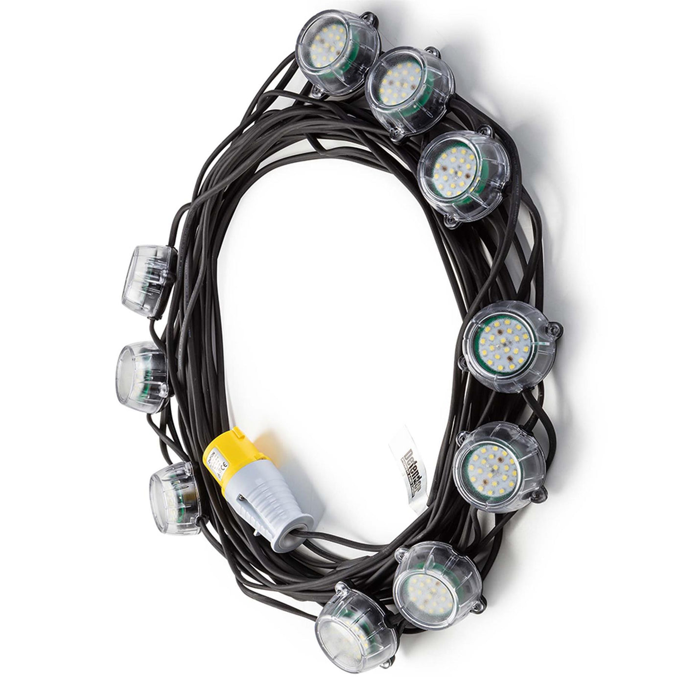Defender 22m Heavy Duty LED Encapsulated Festoon String Lights 50W 110V 50W