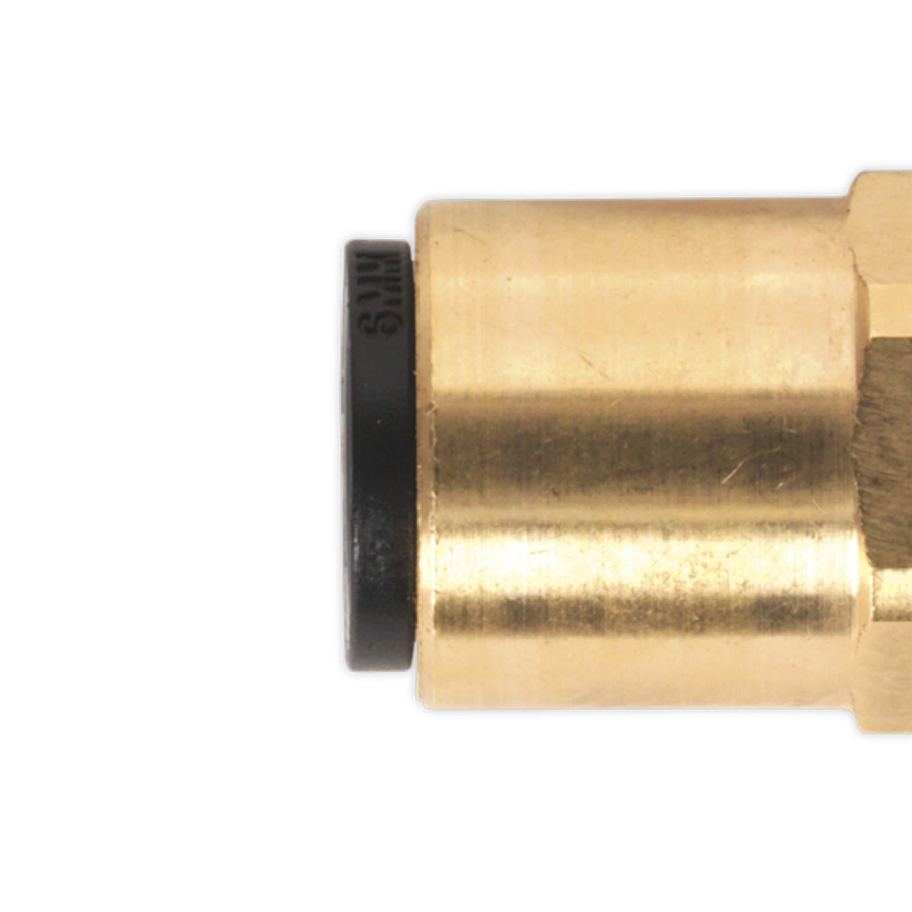 Sealey Brass SuperThread Str Adaptor 6mmx1/8"BSP Pk of 2 (RM010611)