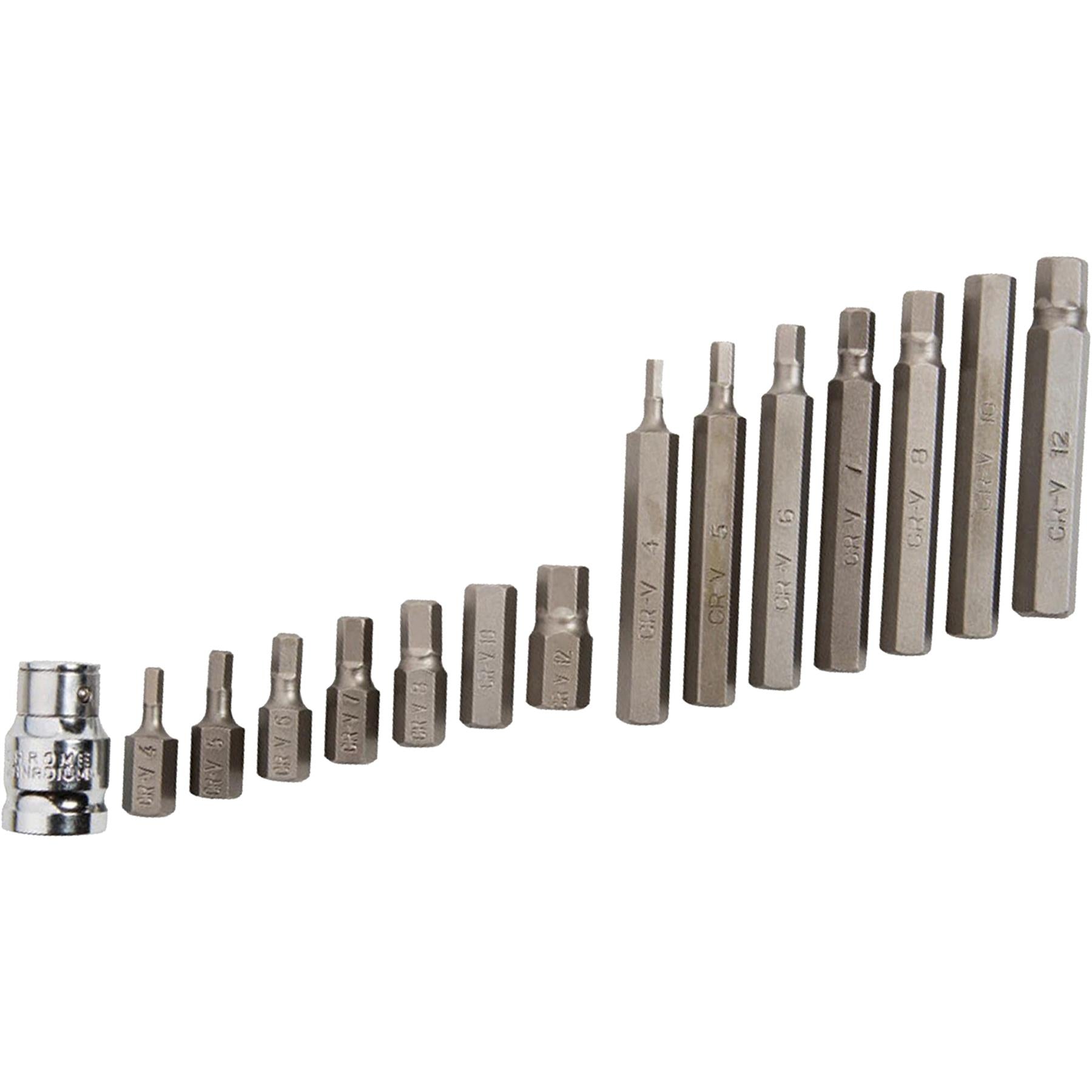 BlueSpot 15pc Allen Key Hex Hexagon 1/2" Drive Bit Socket Set H4 to H12