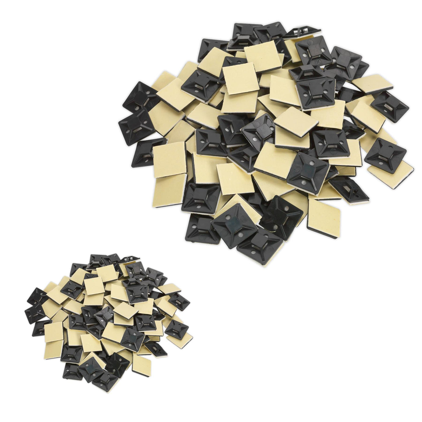 Sealey Self-Adhesive Cable Tie Mount 25 x 25mm Black Pack of 100