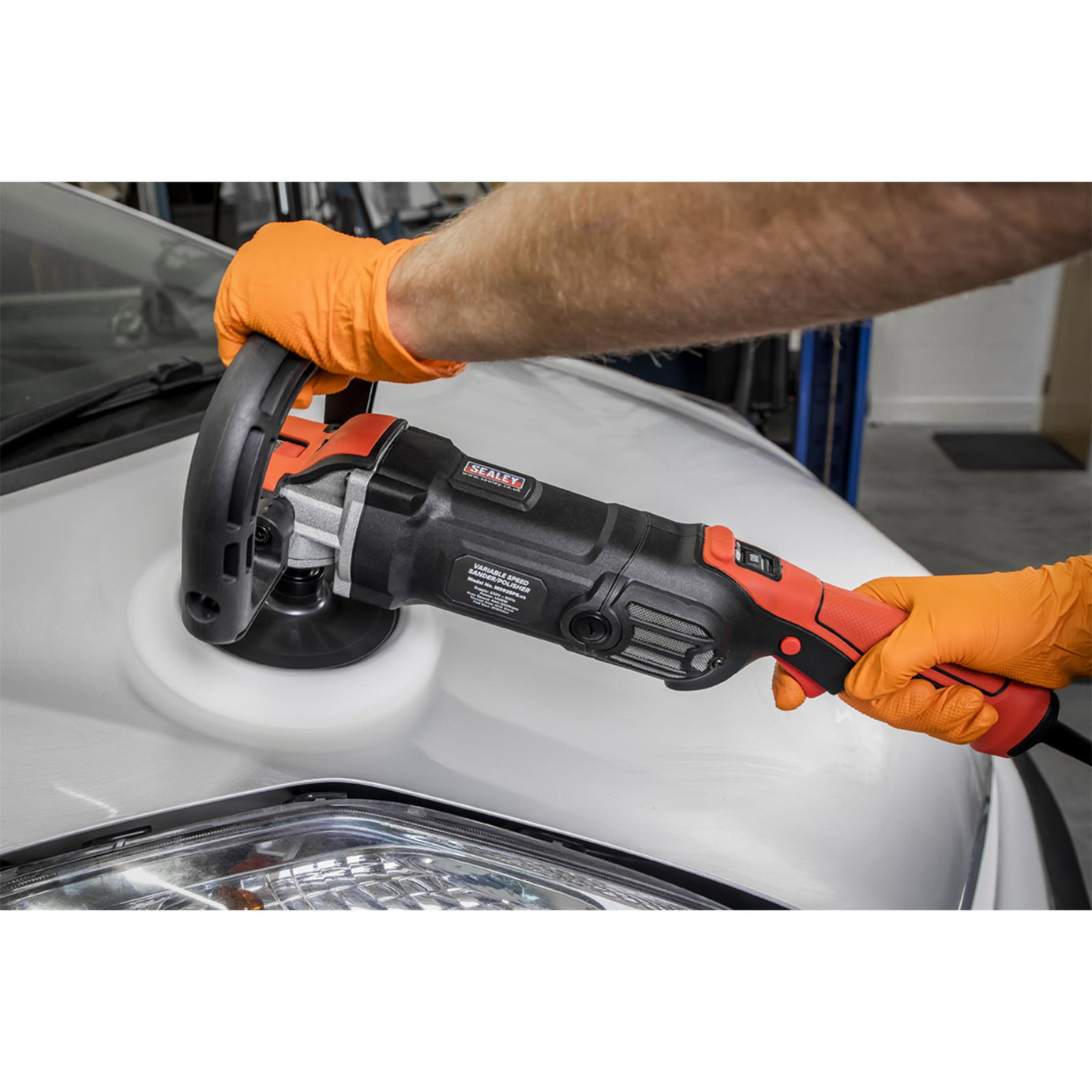 Sealey Sander/Polisher 180mm Variable Speed 1400W/230V