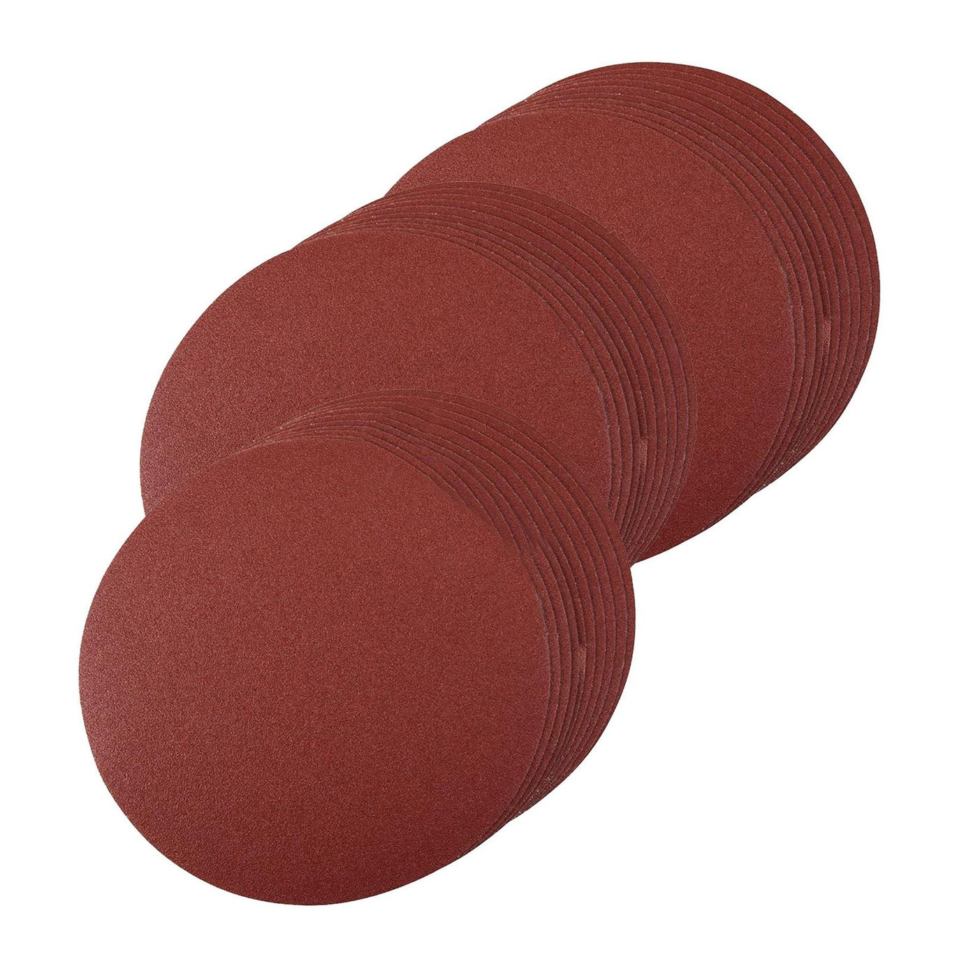 30 Sanding Discs 250mm 60 80 120 Grit Hook Loop Aluminium Oxide Sander Polisher