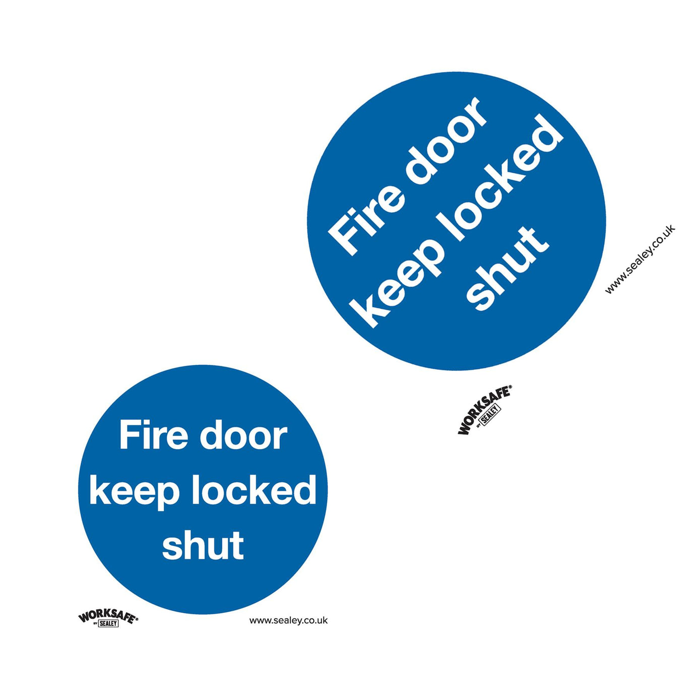 Mandatory Safety Sign - Fire Door Keep Locked Shut - Rigid Plastic