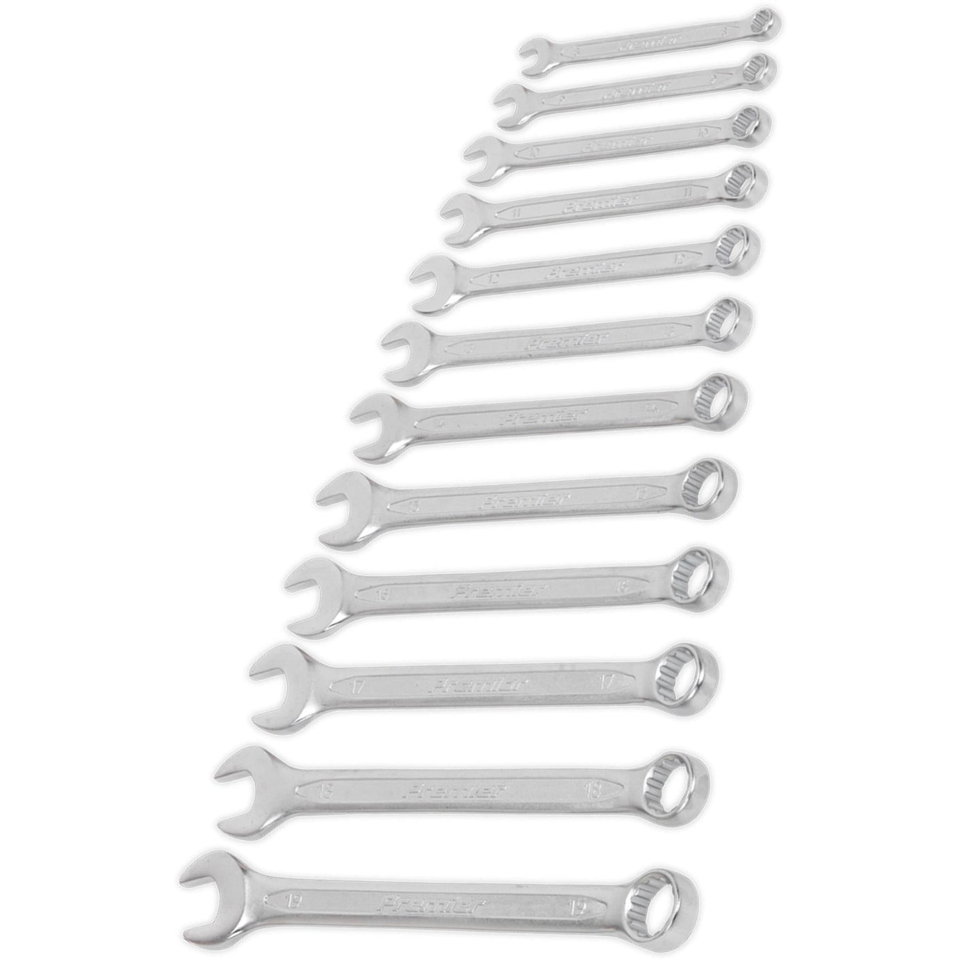 Sealey Combination Spanner Set 12pc Cold Stamped Metric