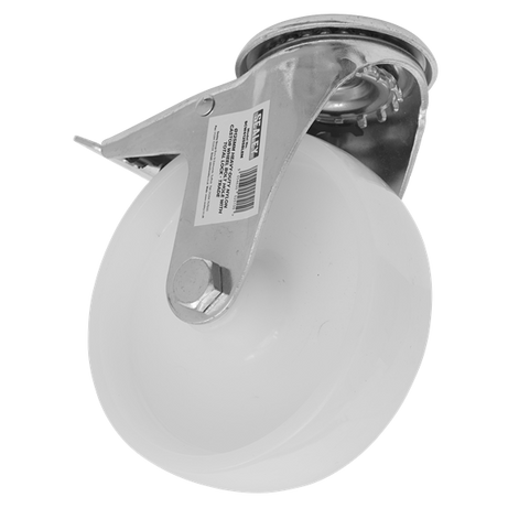 Sealey Heavy-Duty Nylon Castor Wheel Bolt Hole with Total Lock �125mm - Trade