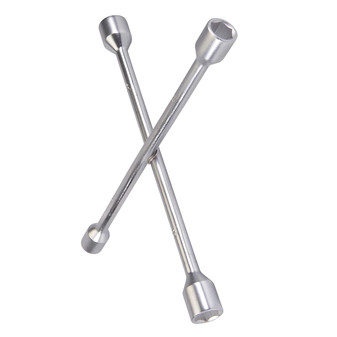 Cross Wrench 17, 19, 21 & 23mm Hexagonal 4 Sockets En-8 Carbon Steel Hardened