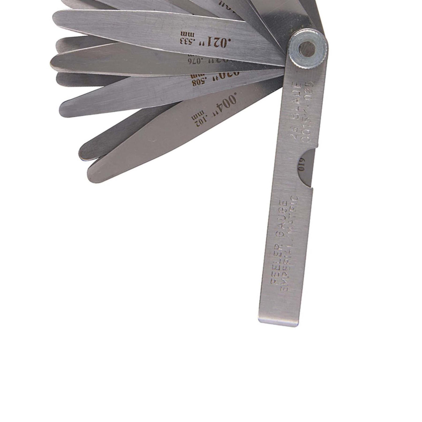 Feeler Gauge 26 Leaves (0.051 - 0.635mm) Hardened And Polished Carbon Steel