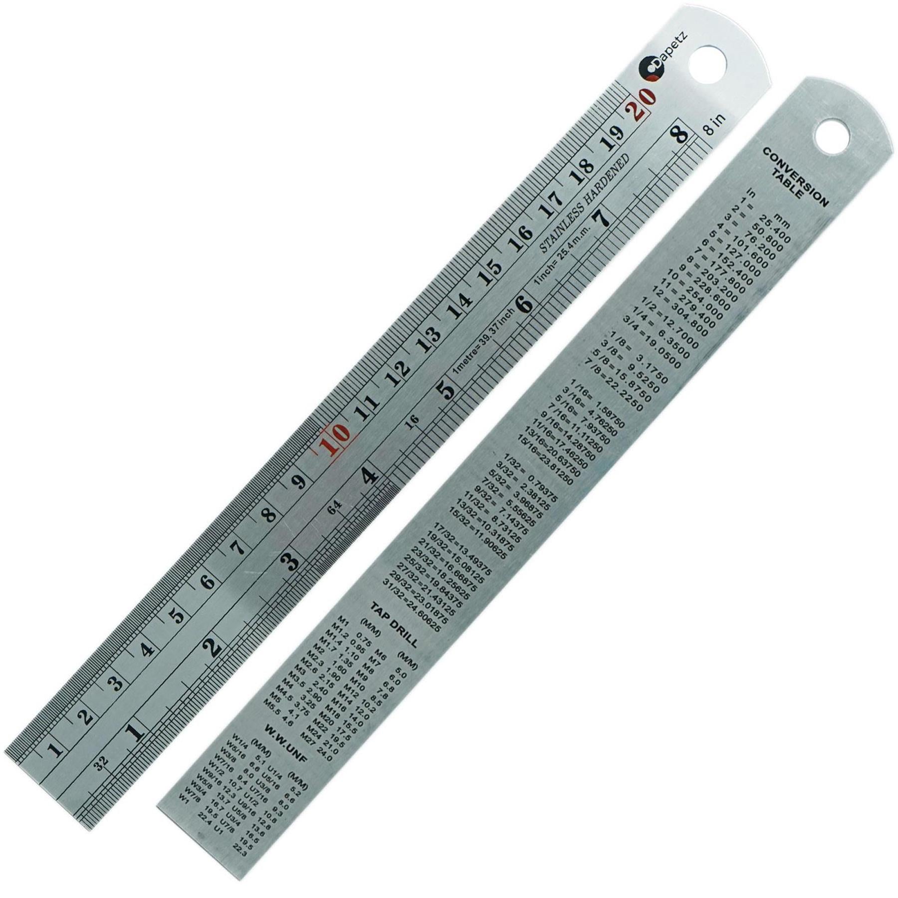 Thick Double Sided Metal Rule