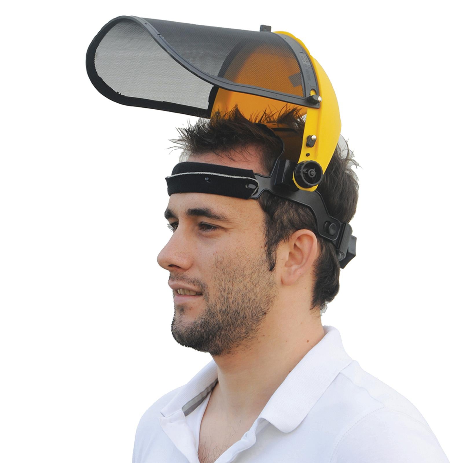 Mesh Safety Visor - Mesh Features Single Point Ratchet Adjustment Quality