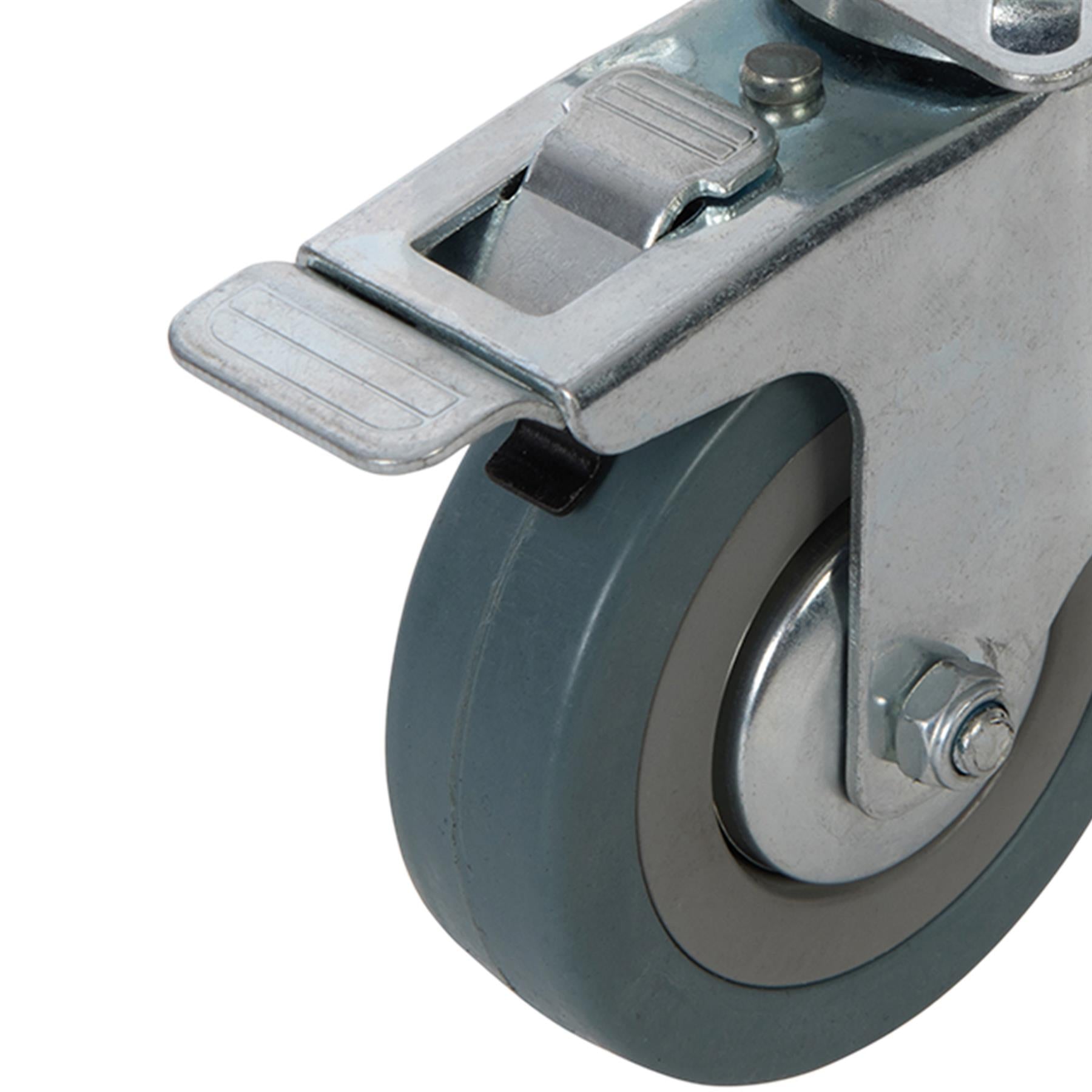 Heavy Duty Swivel Rubber Castor Caster Wheels Cart Wheel 75mm