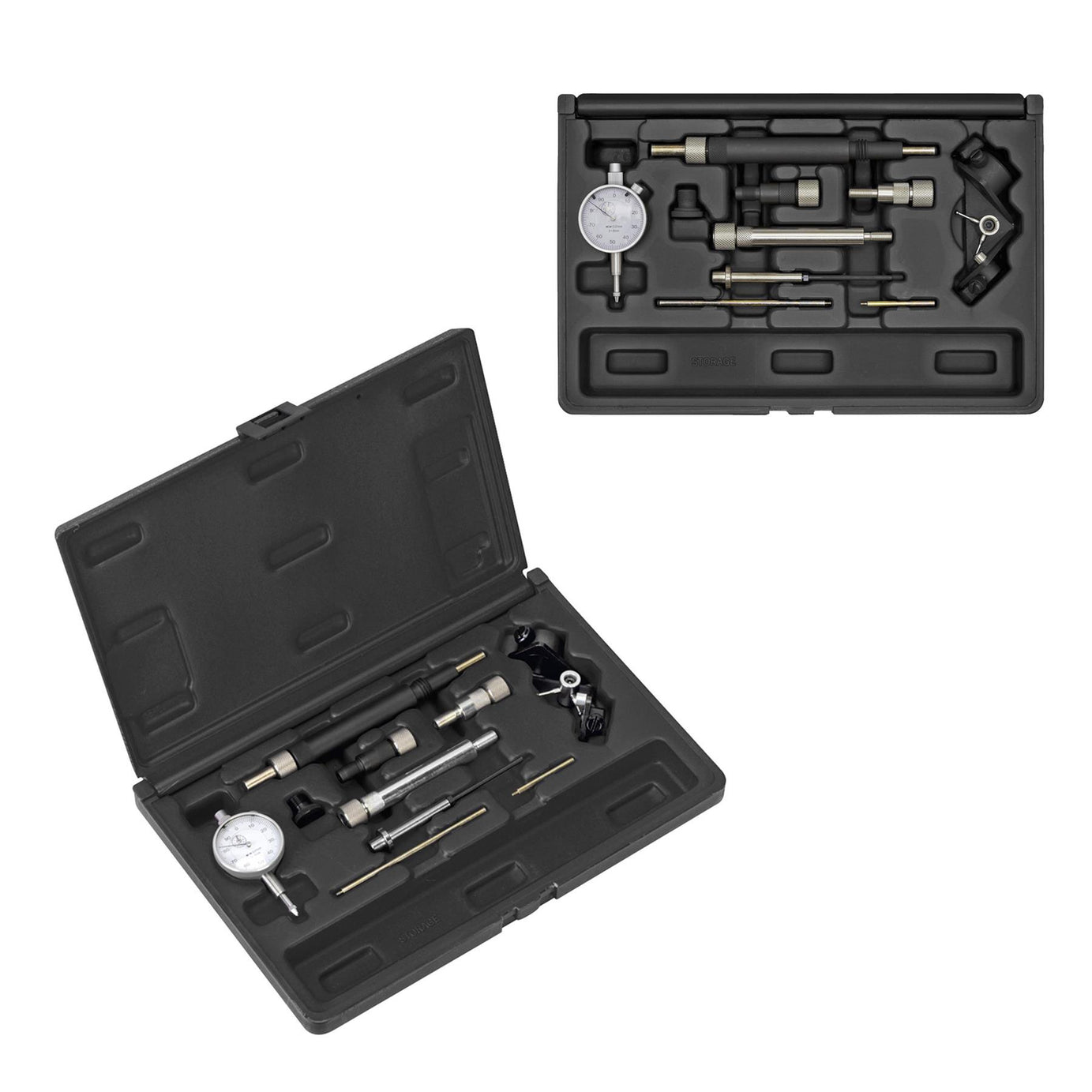 Sealey Fuel Pump Timing Kit 10pc Dial Gauge In Storage Case