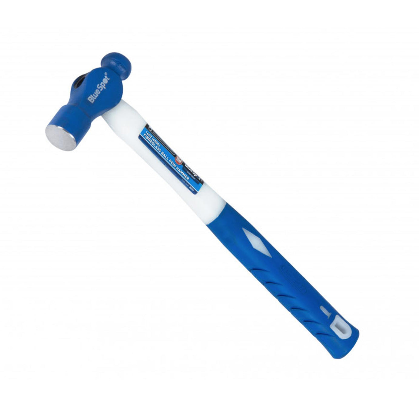 BlueSpot 24oz Ball Pein Hammer Fibreglass Rubber Grip Handel Hardened Steel Head