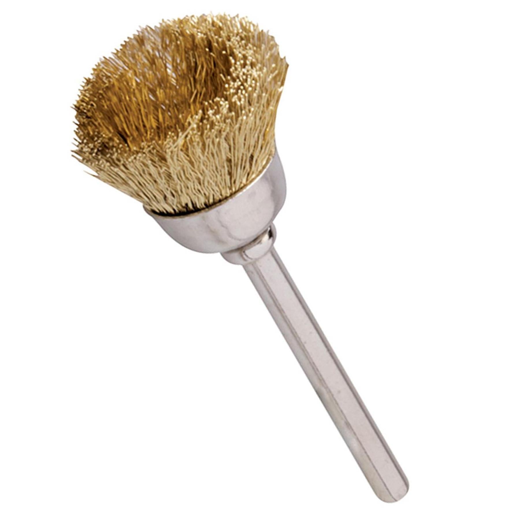 3Pc Rotary Tool Brass Wire Brush Set - 5, 15, 20mm Dia Soft Brass Wire Cleaning