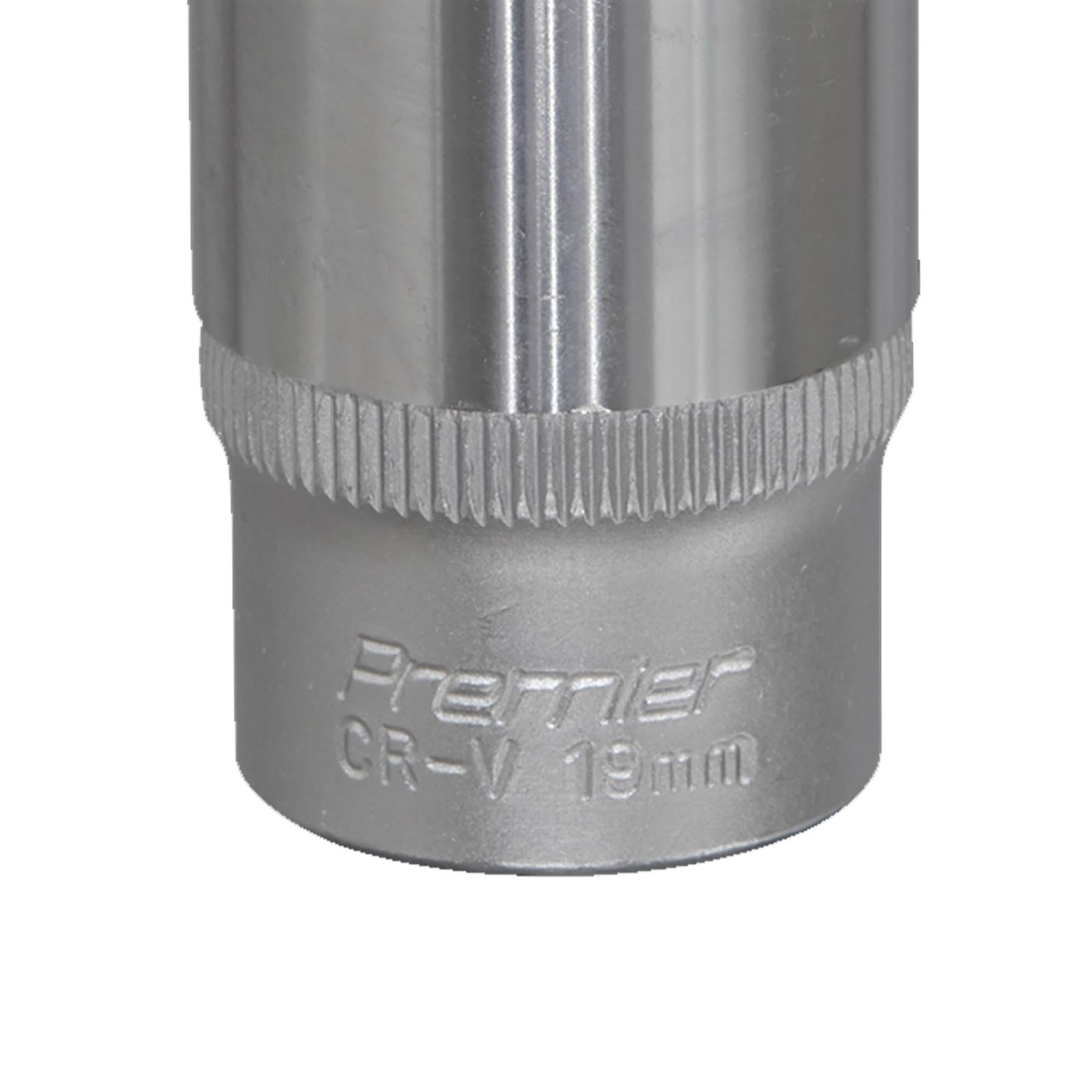Sealey WallDrive Socket 19mm Deep 3/8"Sq Drive