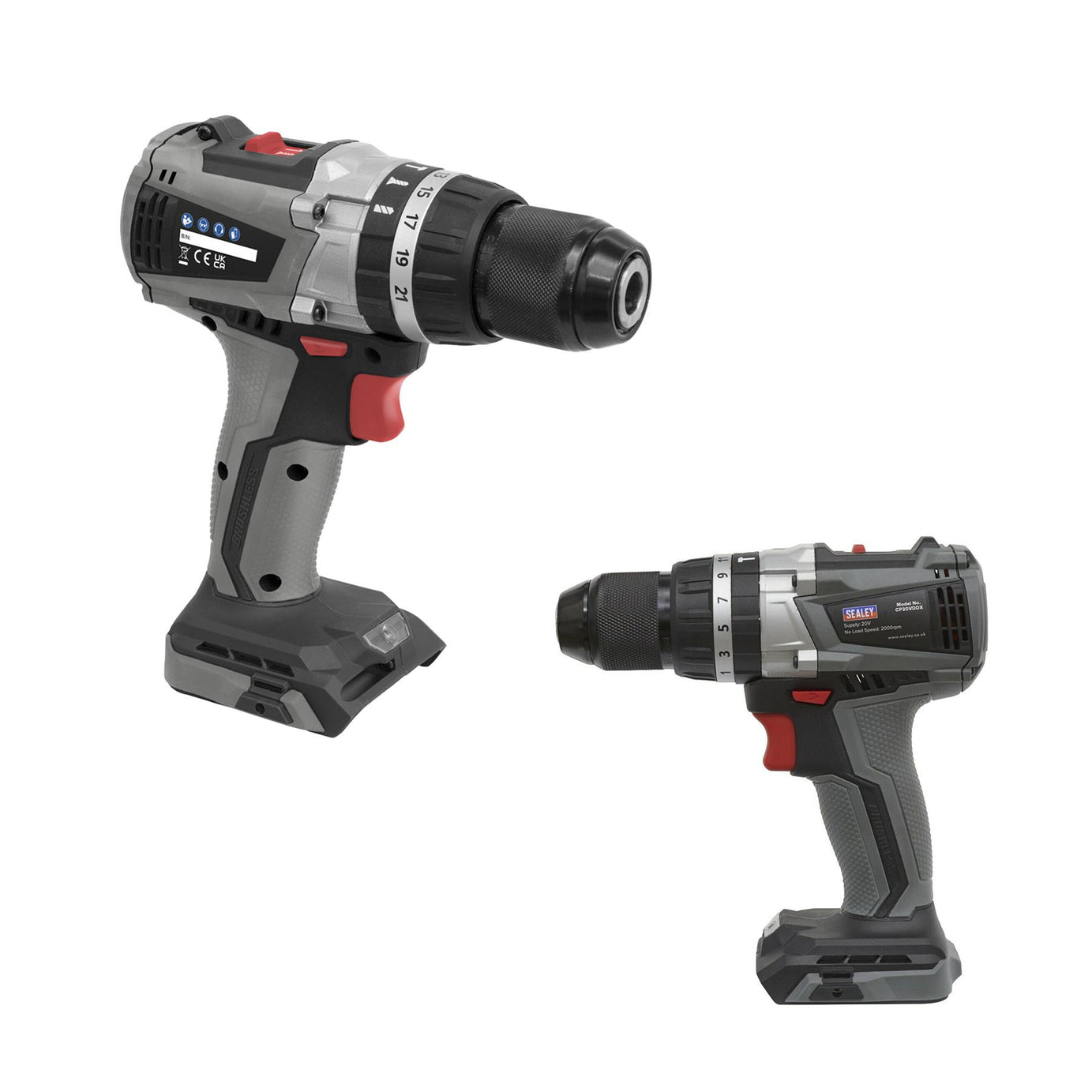 Sealey Brushless Hammer Drill/Driver Ø13mm 20V - Body Only