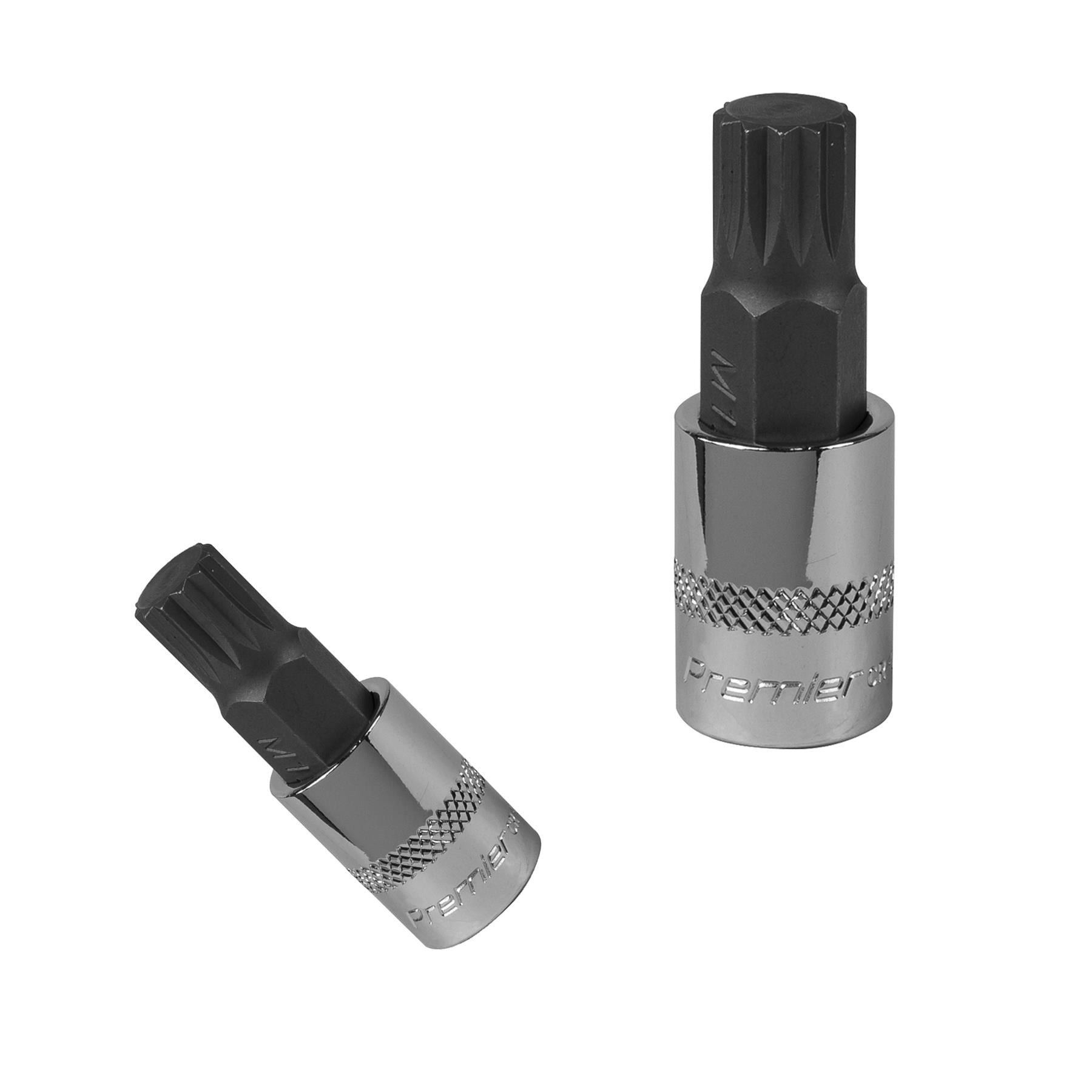 Sealey Spline Socket Bit M12 3/8"Sq Drive Chrome Vanadium Steel